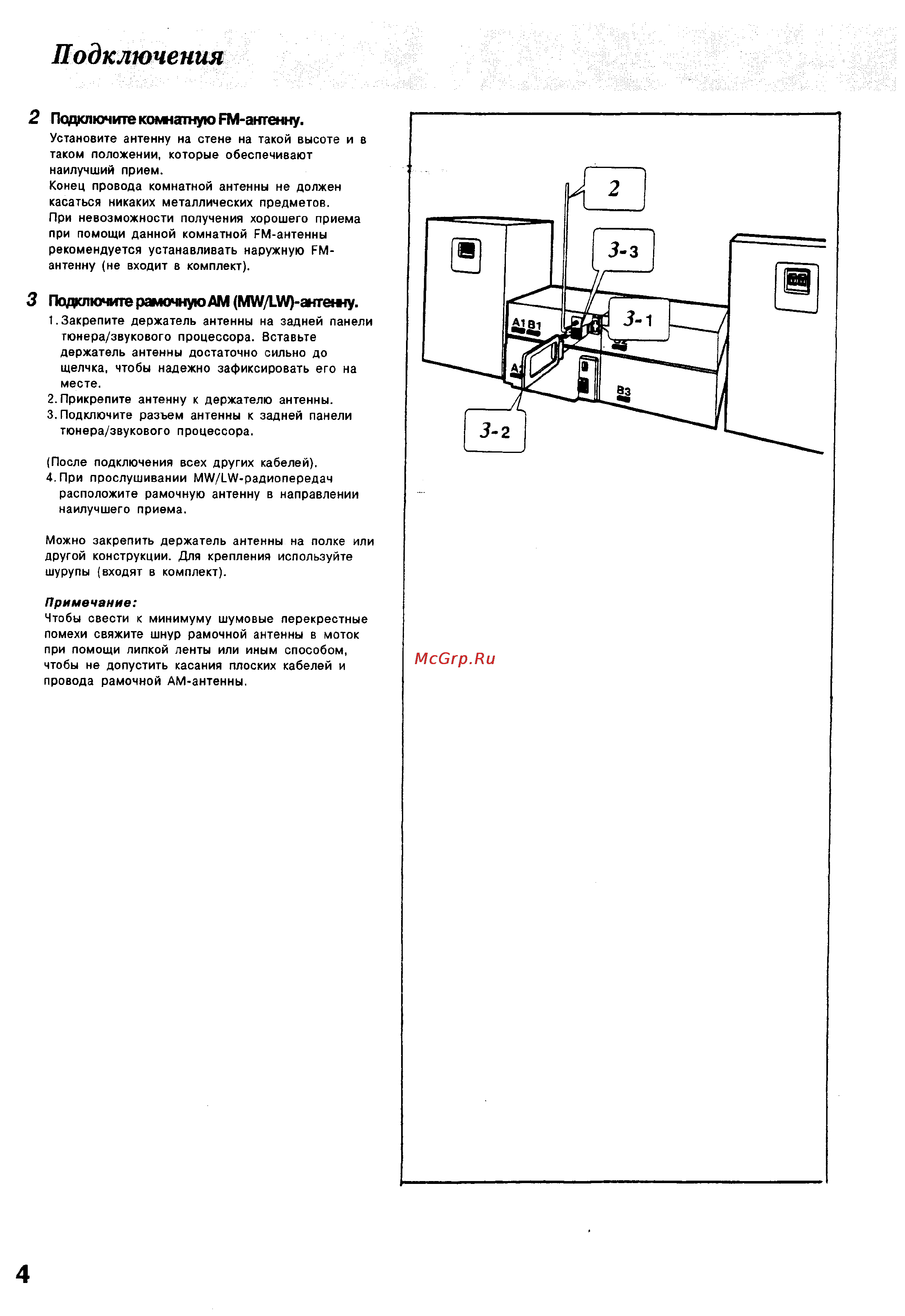 Technics SC-CH610 [4/20] Подключите комнатную рм антенну