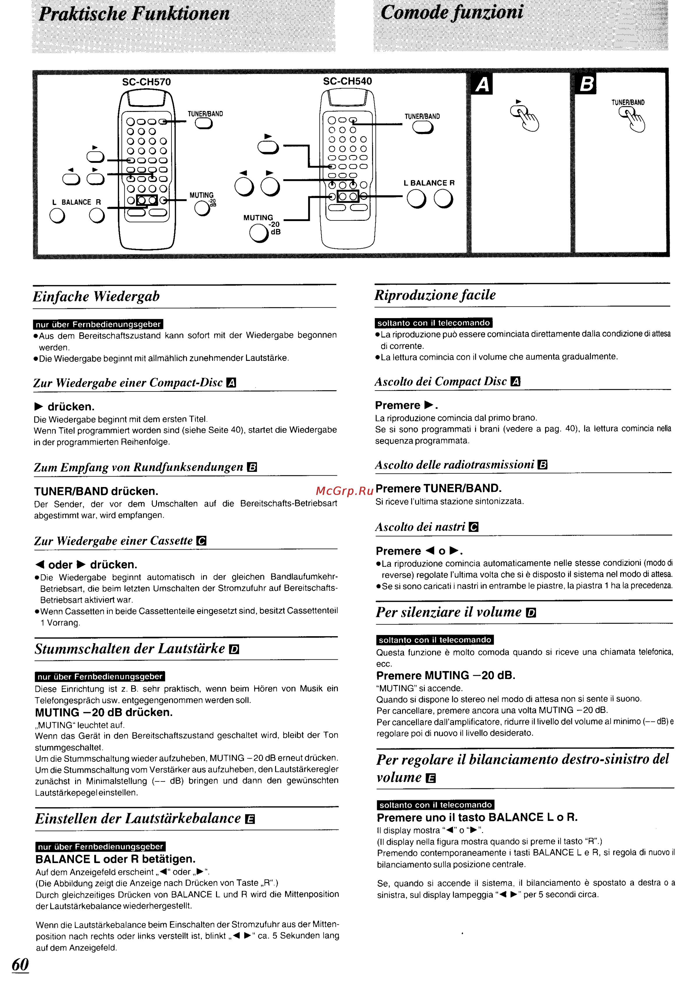 Technics SC-CH570 [57/105] Praktische funktionen comode funzioni