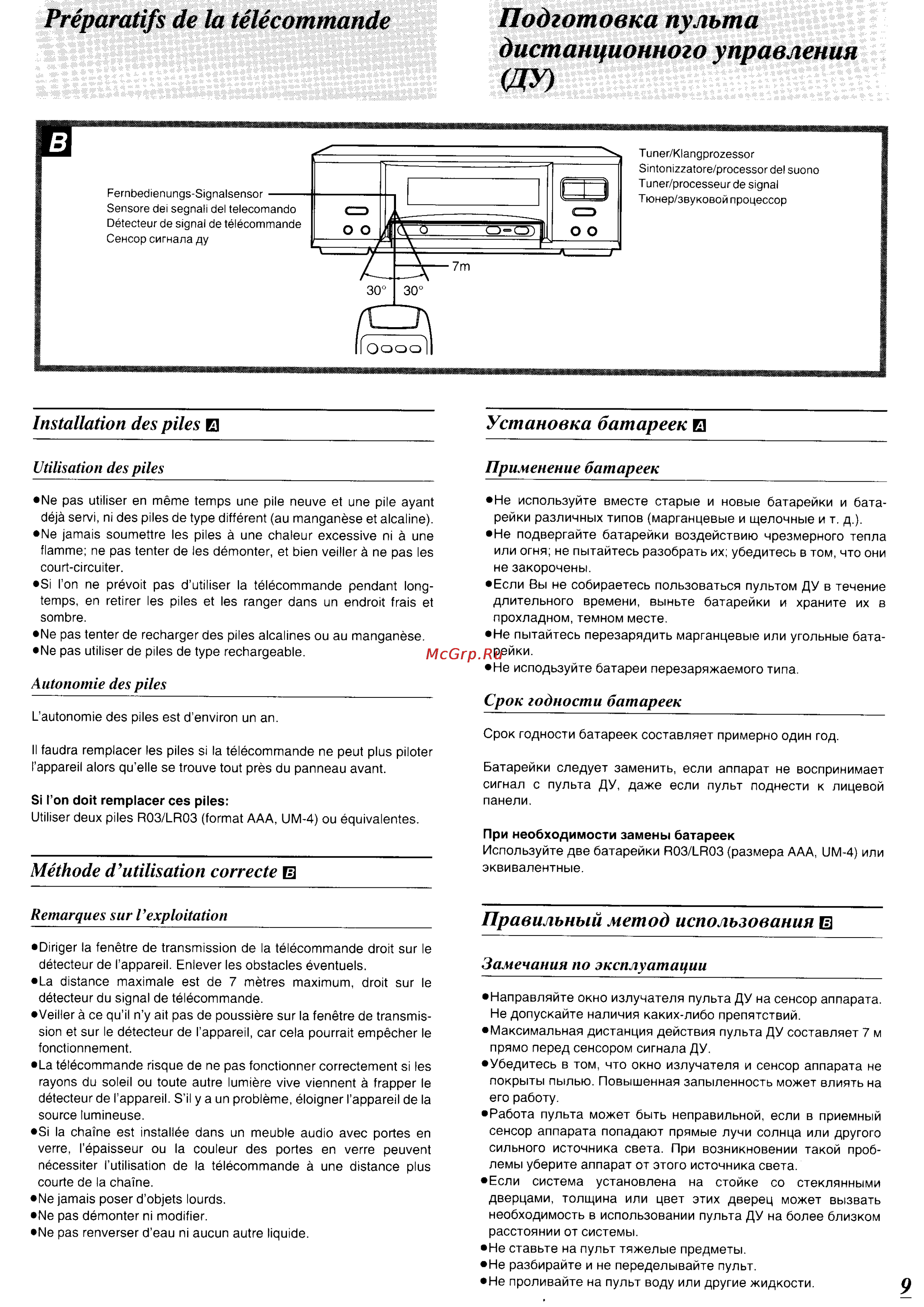 Technics SC-CH540 [6/105] Правильный метод использовани