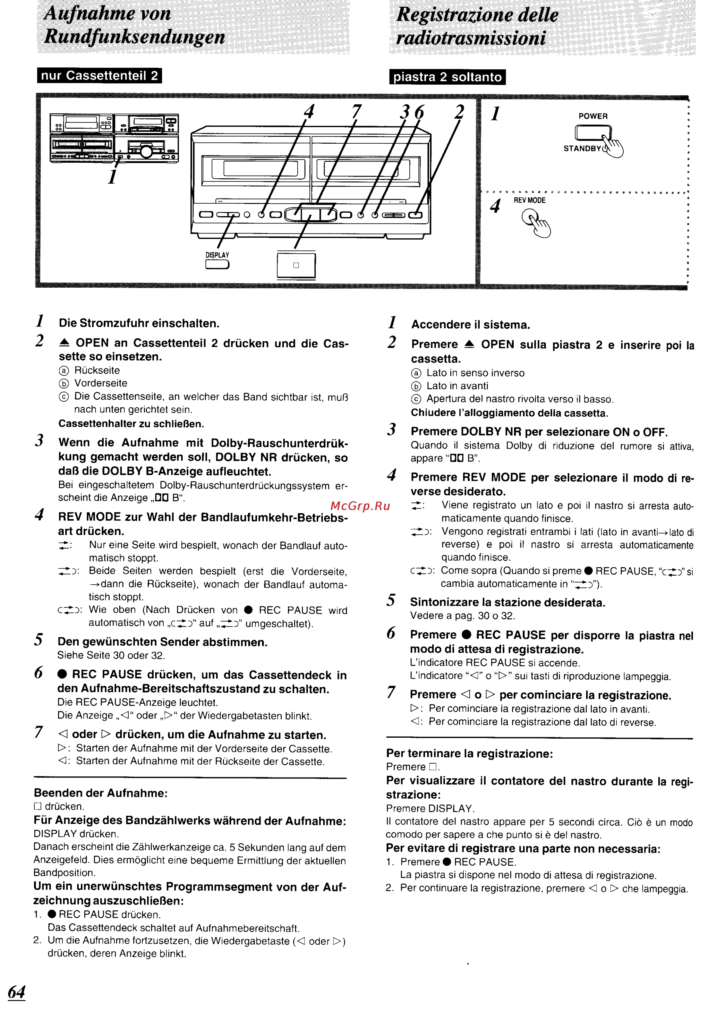 Technics SC-CH570 [61/105] Aufnahme von rundfunksendungen