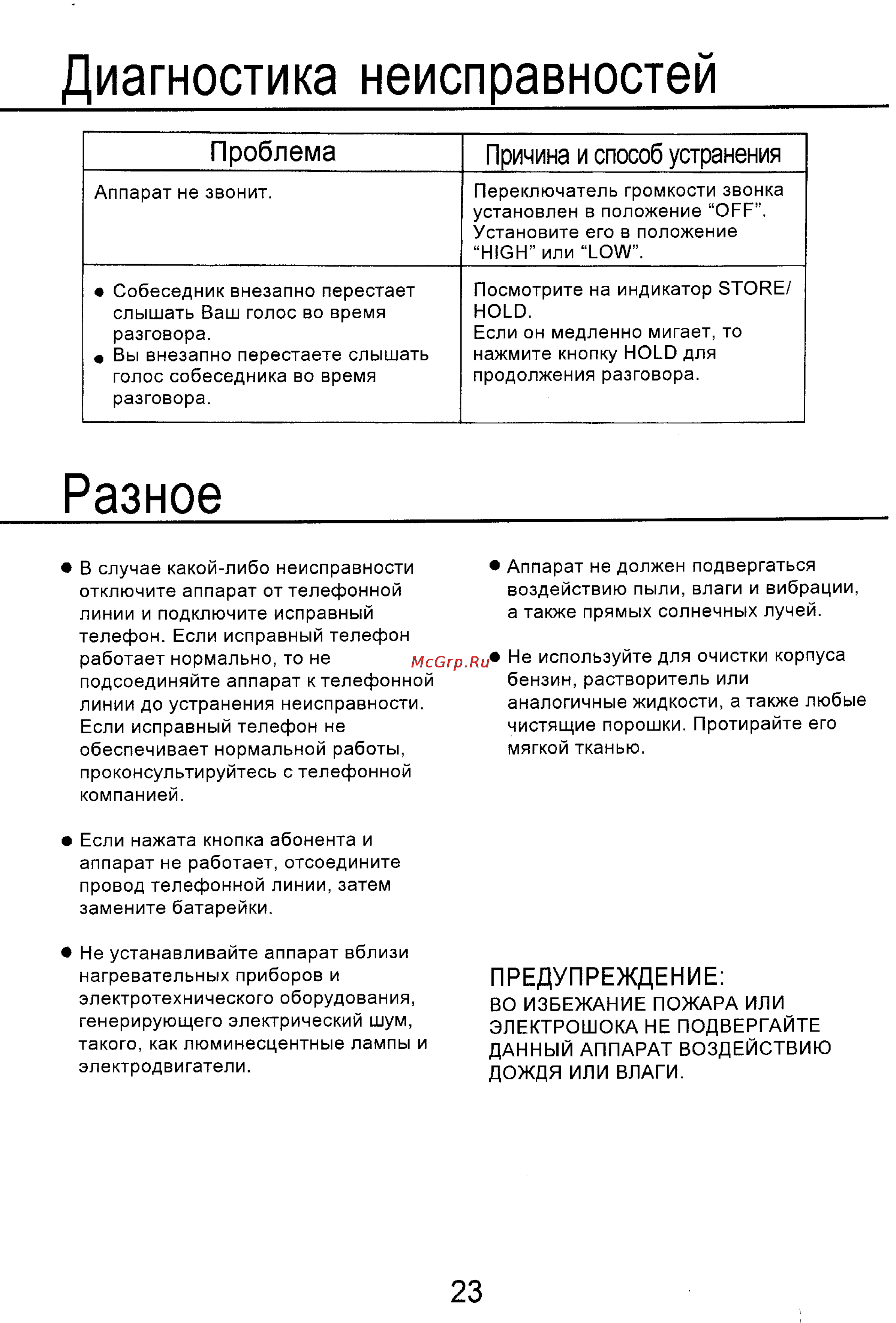 Panasonic KX-T2310 [24/24] Разное