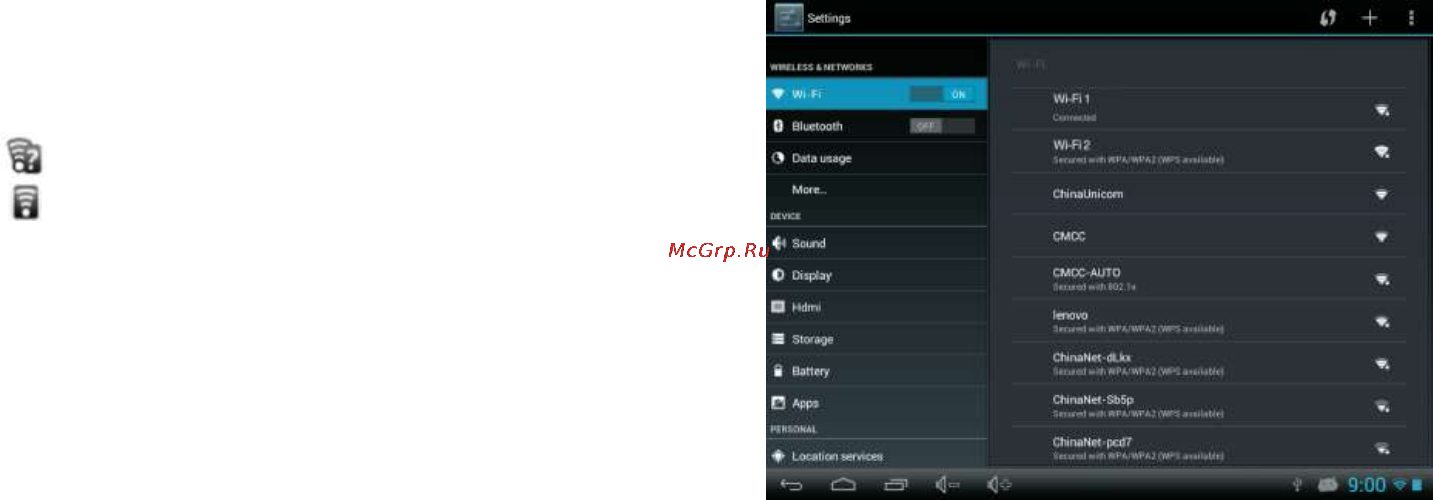 Pipo MD1 [7/12] Подключение к сети wi fi