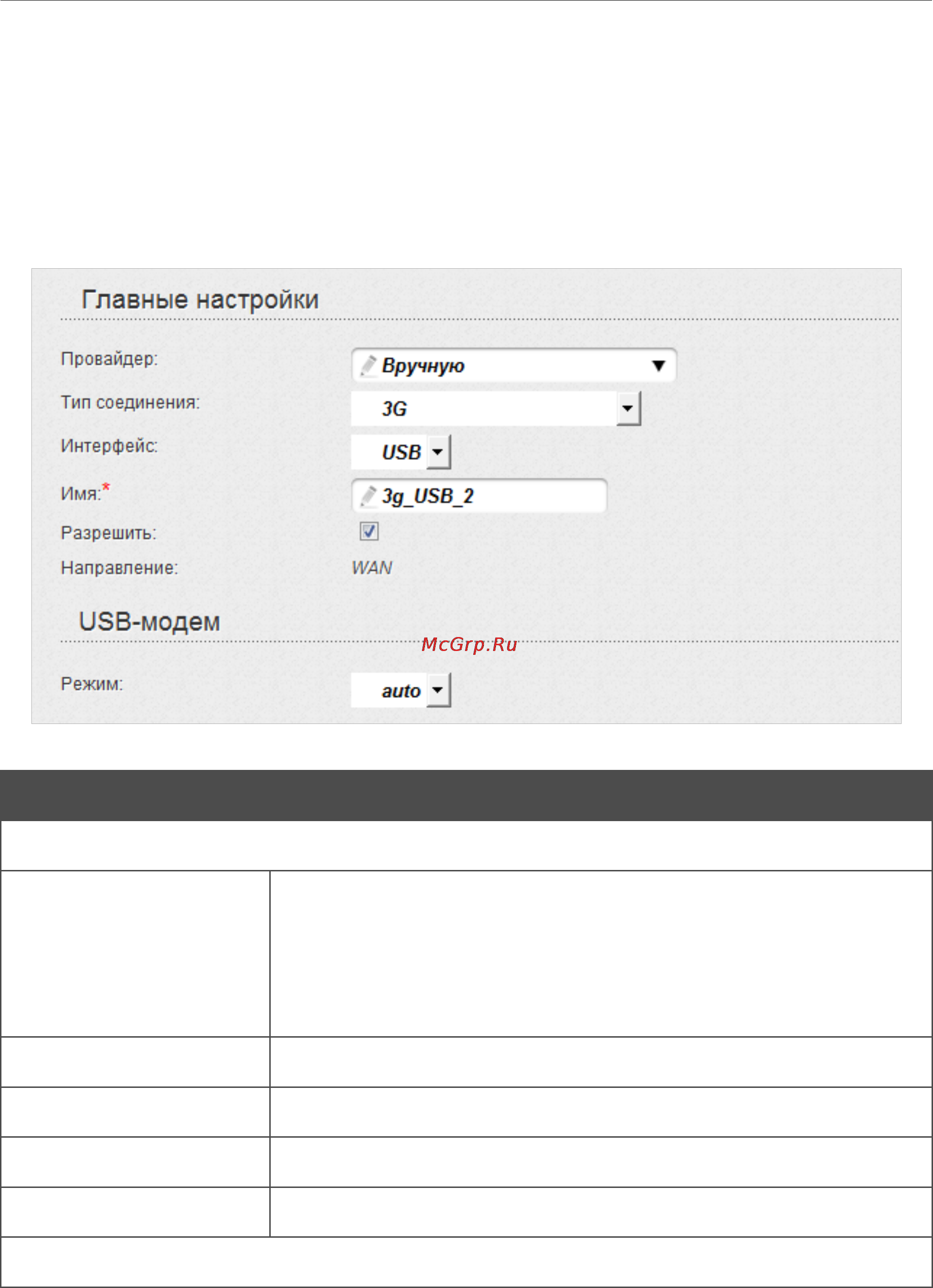 D-Link DIR-320/A/D1 [97/207] Wan соединение типа 3g