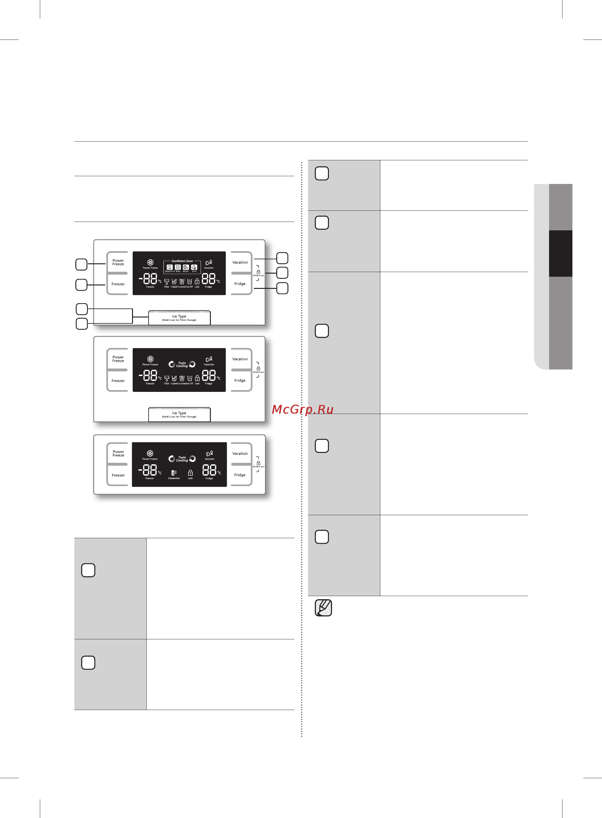 Samsung RSH5SLBG [111/120] Eshigi qo sh tabaqali samsung sovutgichini ishlatish