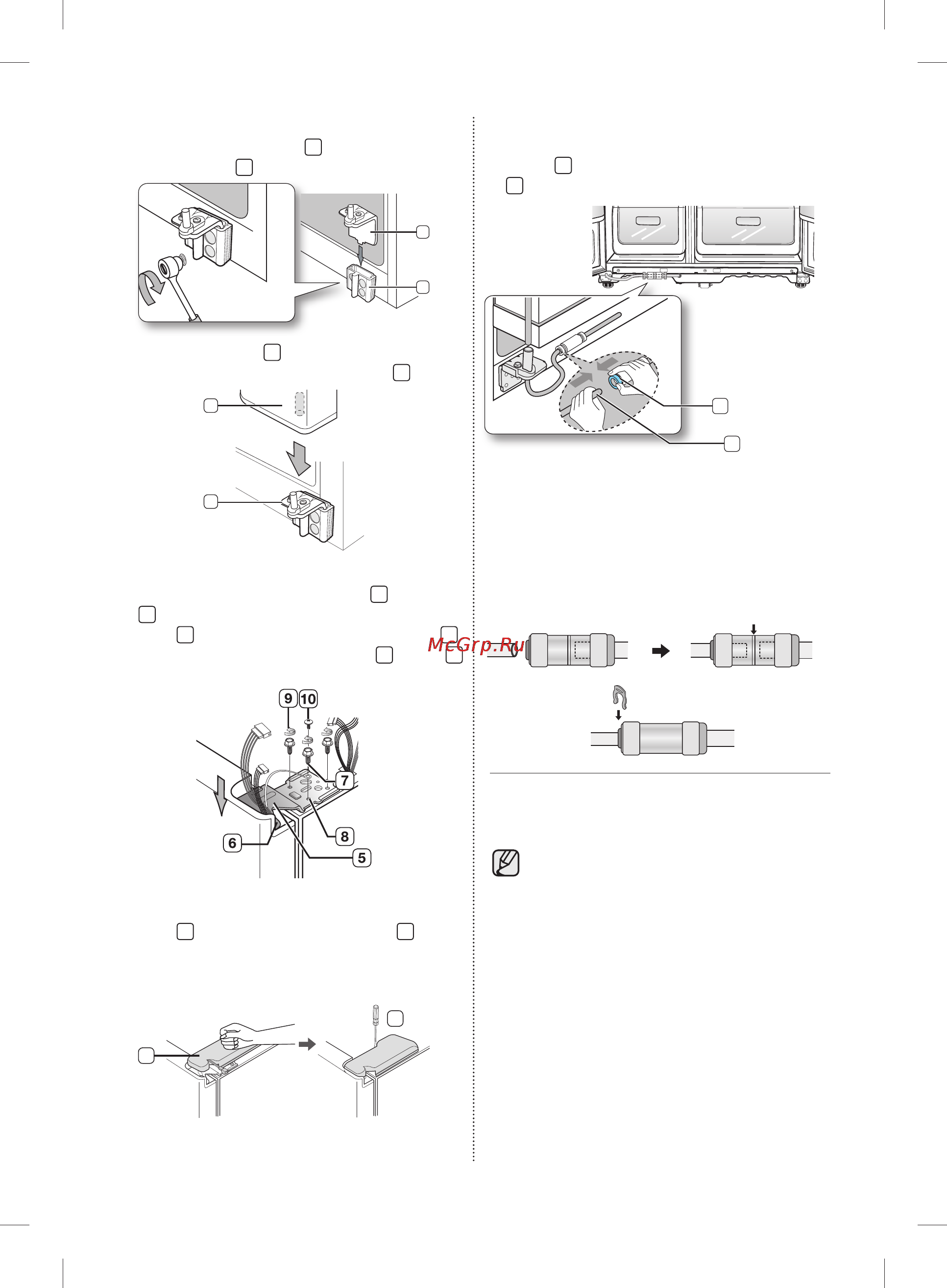 Samsung RSH5SLBG [46/120] Зняття дверцят холодильника