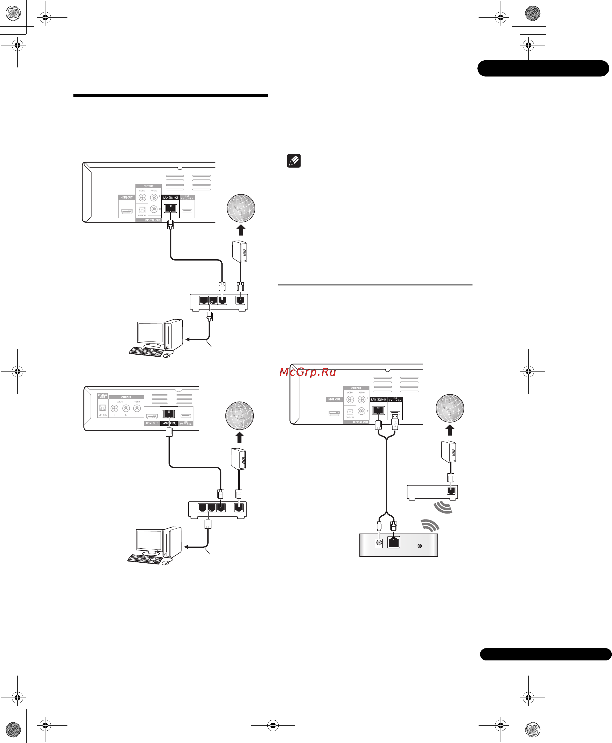 Pioneer BDP-140 [21/64] Подключение к сети через интерфейс lan