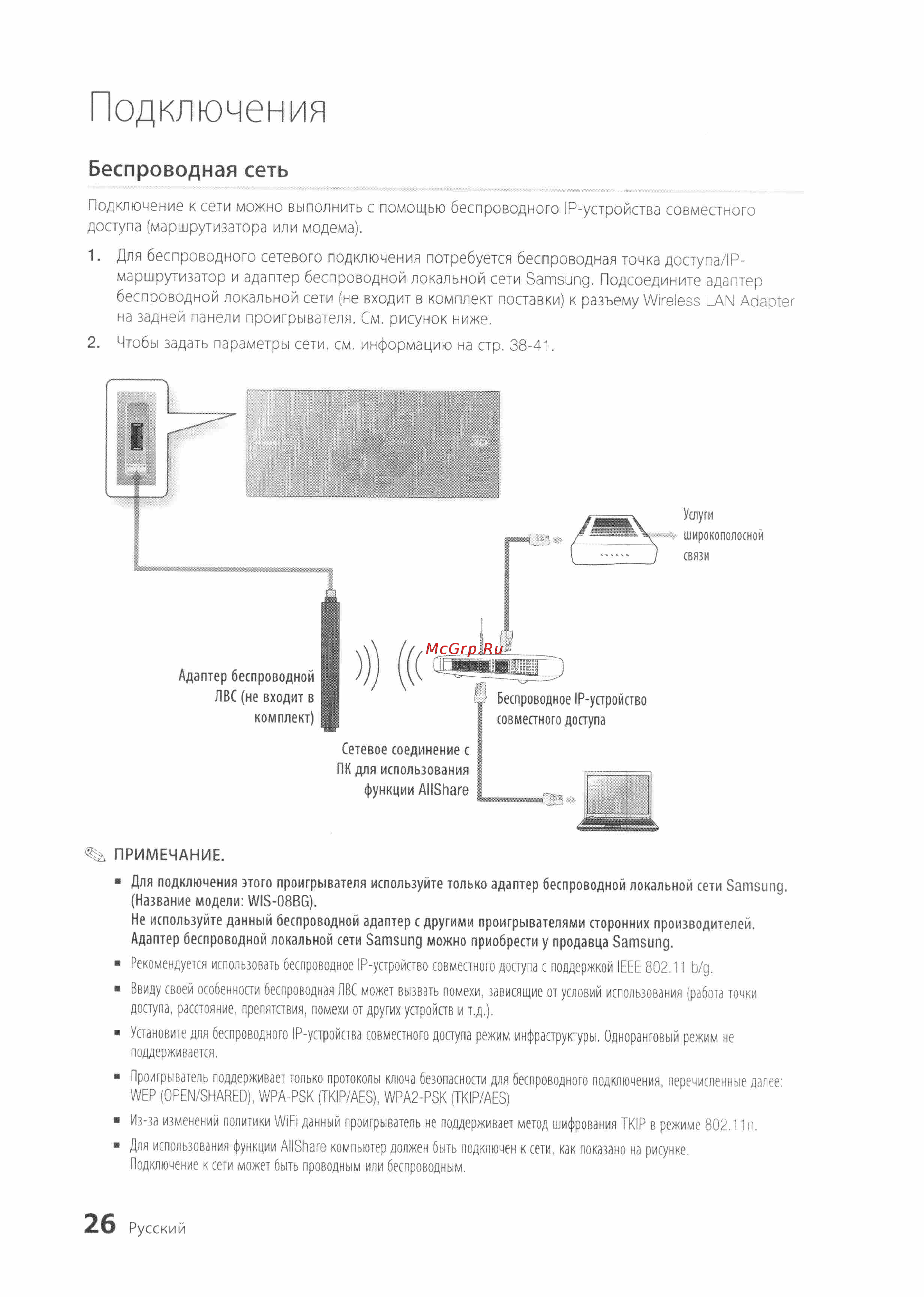 Samsung BD-D7500 [26/74] Подключения