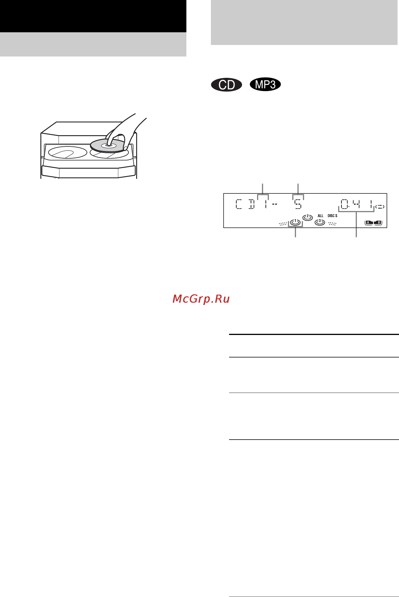 Sony MHC-RG550 [12/48] Воспроизведение диска