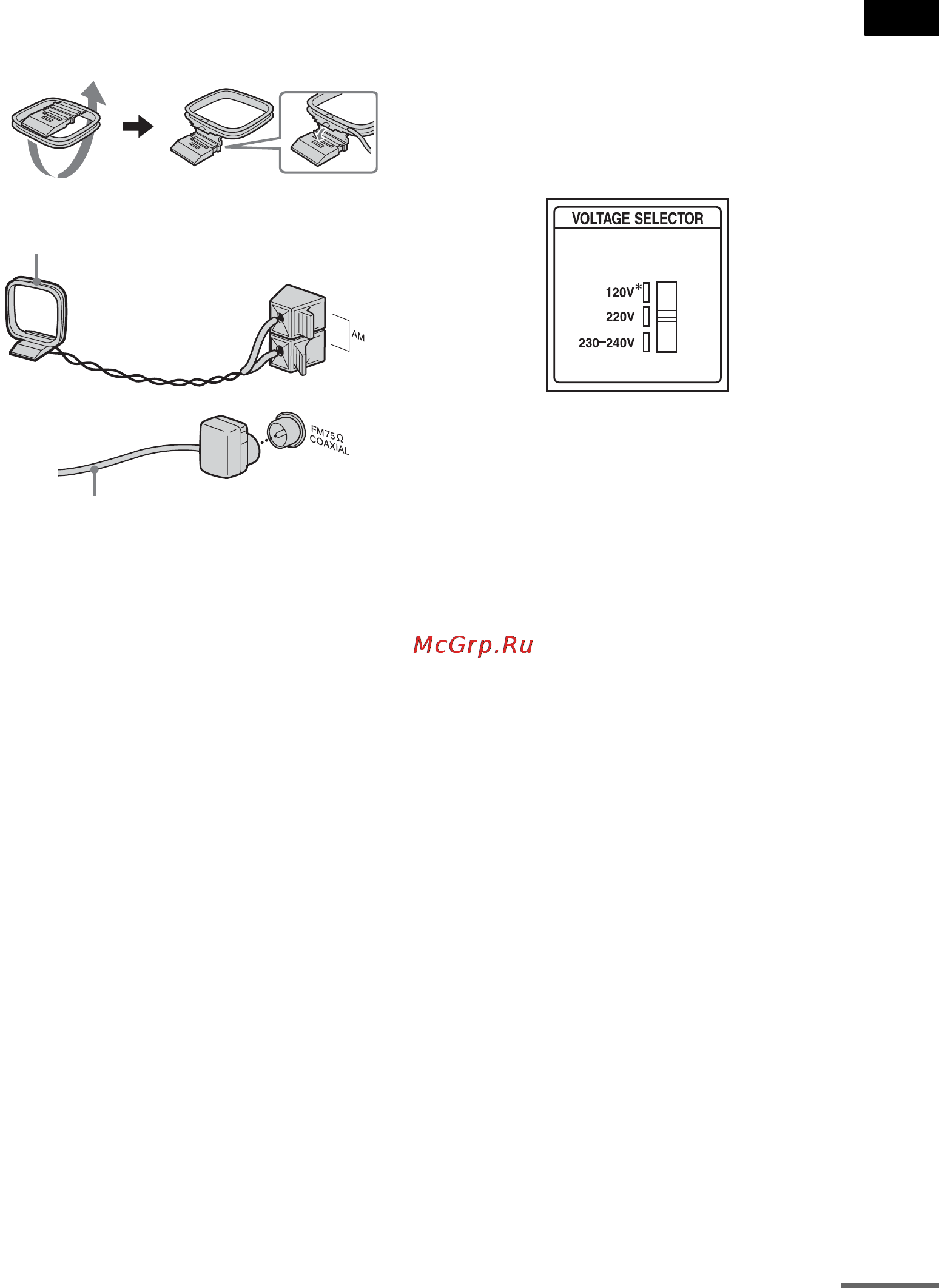 Sony MHC-RG550 [9/48] Подготовка к эксплуатации