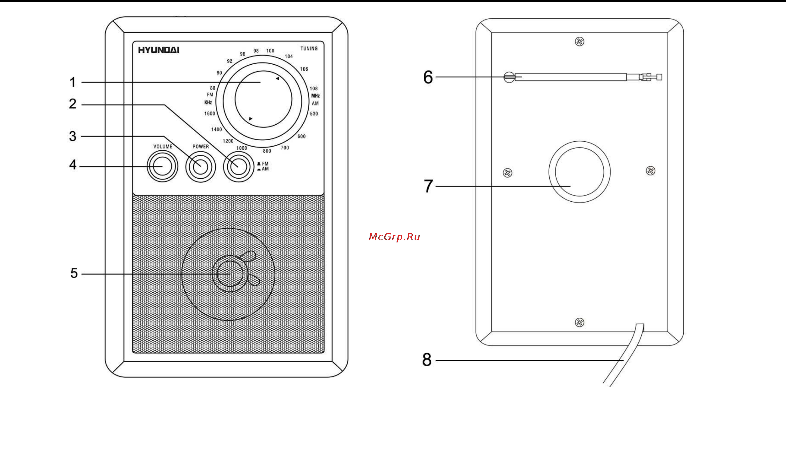 Hyundai H-1608 [2/5] Control elements