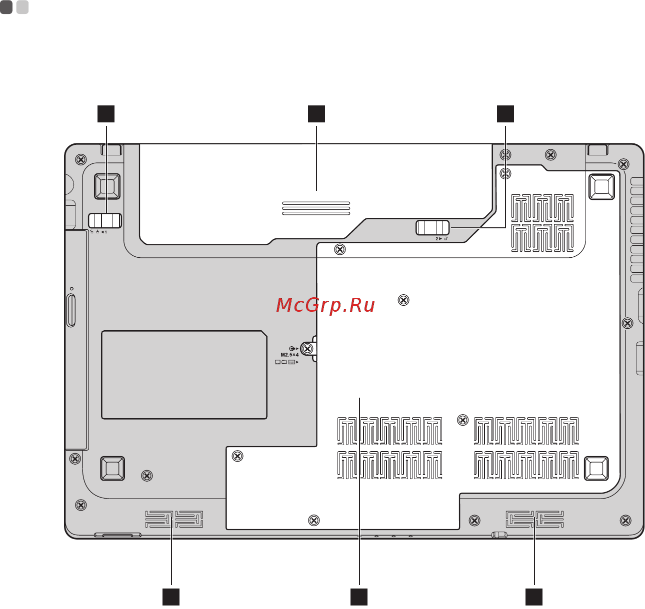 Lenovo IdeaPad G570 i32310M [11/48] Вид снизу
