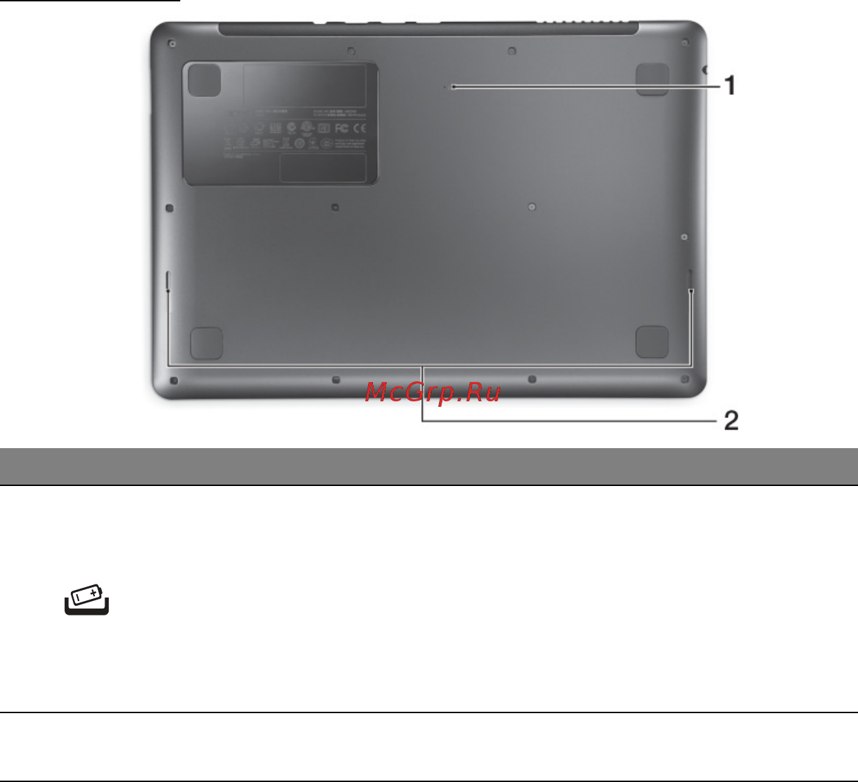 Acer S3-951-2634G25NSS [29/97] Вид снизу