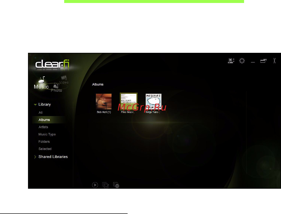 Acer S3-951-2634G25NSS [53/97] Acer clear fi