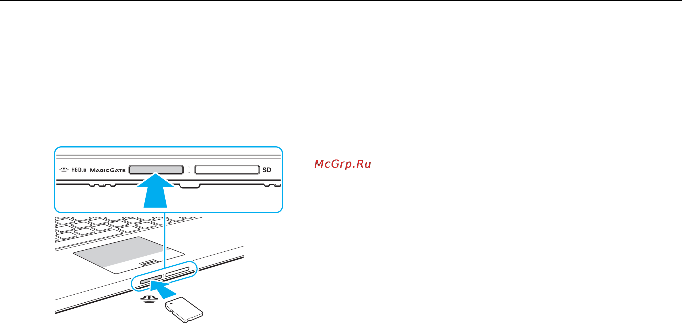 Sony VAIO VPCZ21M9E [56/209] Введение и извлечение карты памяти memory stick