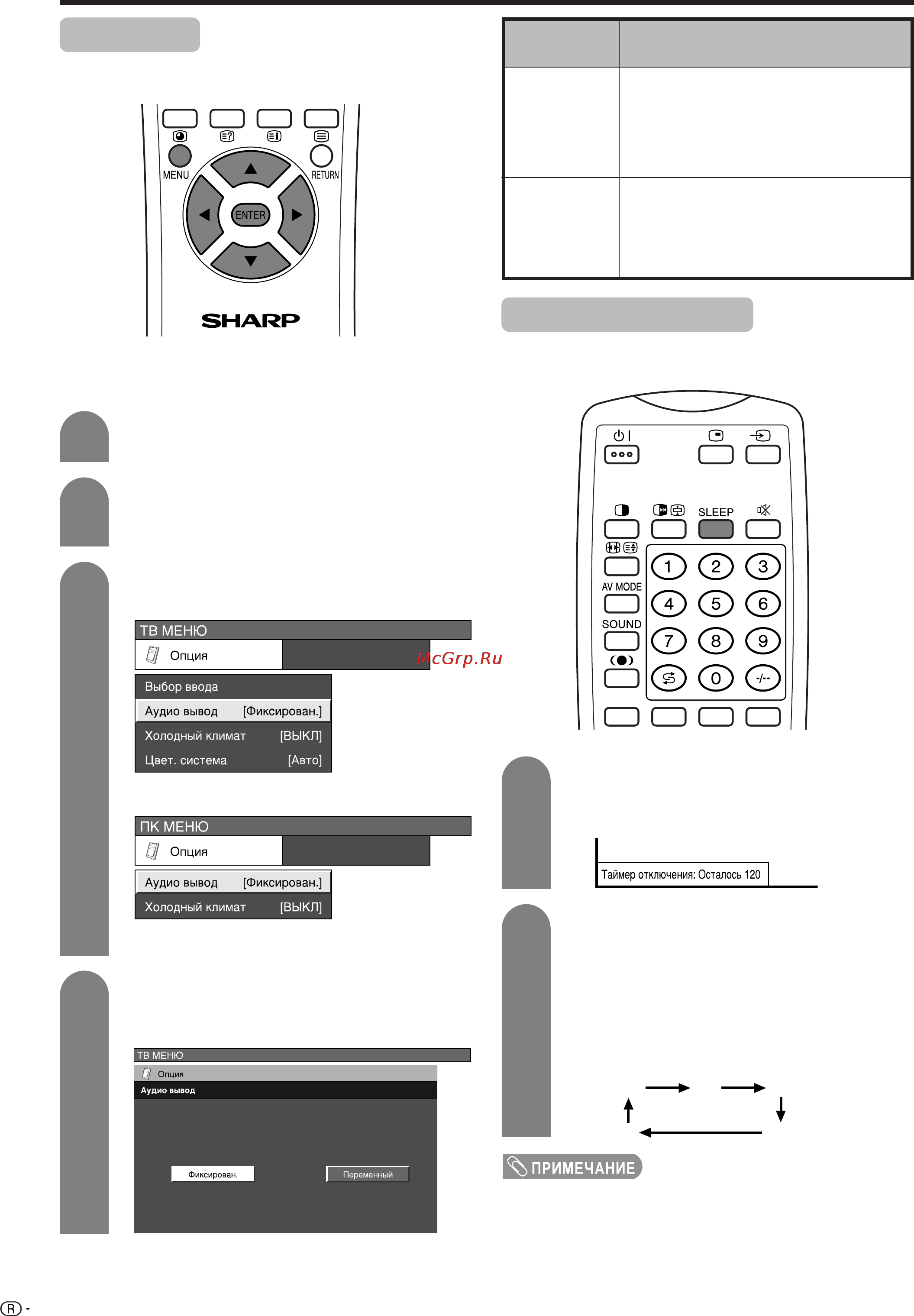 Sharp LC-30HV4E [60/79] Аудио выход