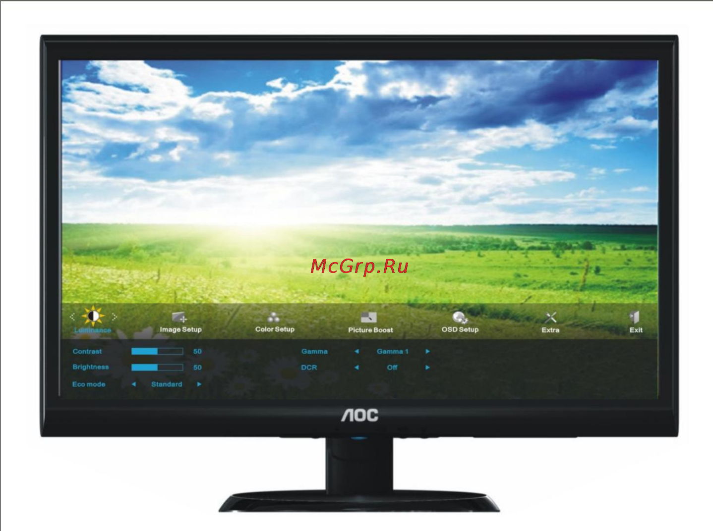 AOC E950swda [20/61] Hacтpoйкa зкpaннoгo мeню