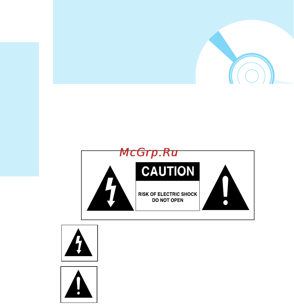 Samsung BD-P1000 [3/98] Warning