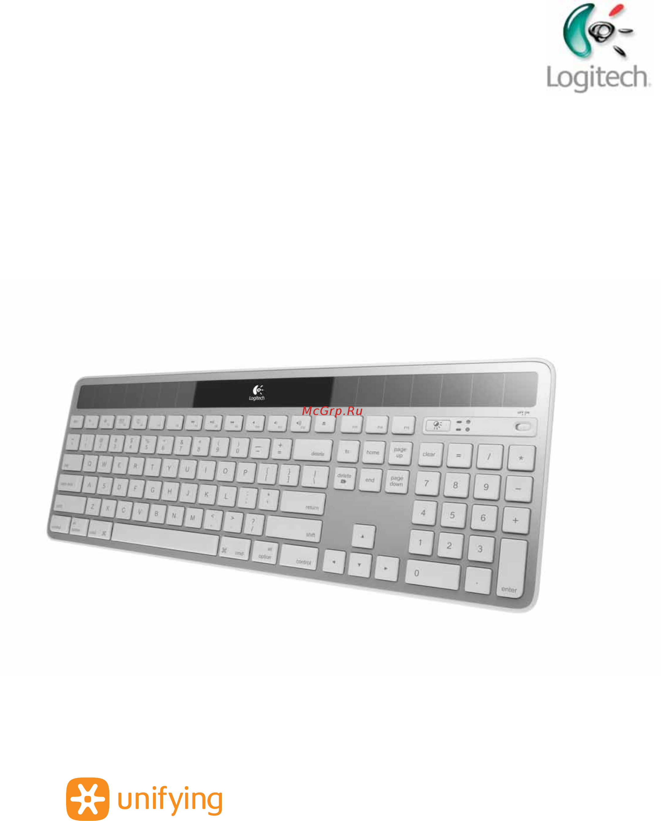 Logitech Solar Keyboard K750 Инструкция по эксплуатации онлайн