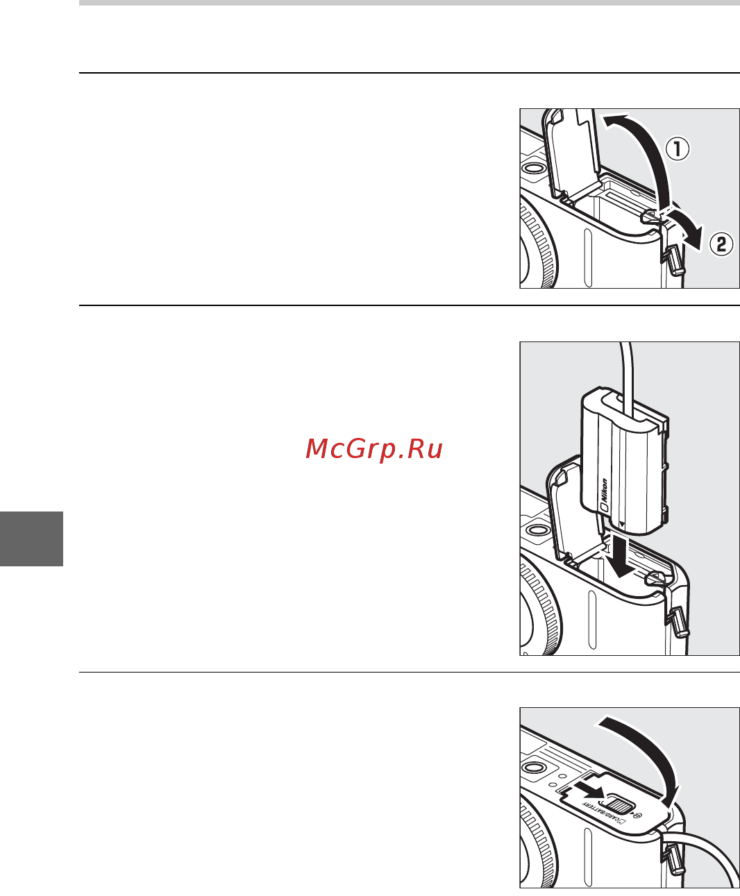 Nikon 1 V1+10-30 VR Black [62/90] Подключение разъема питания и сетевого блока питания