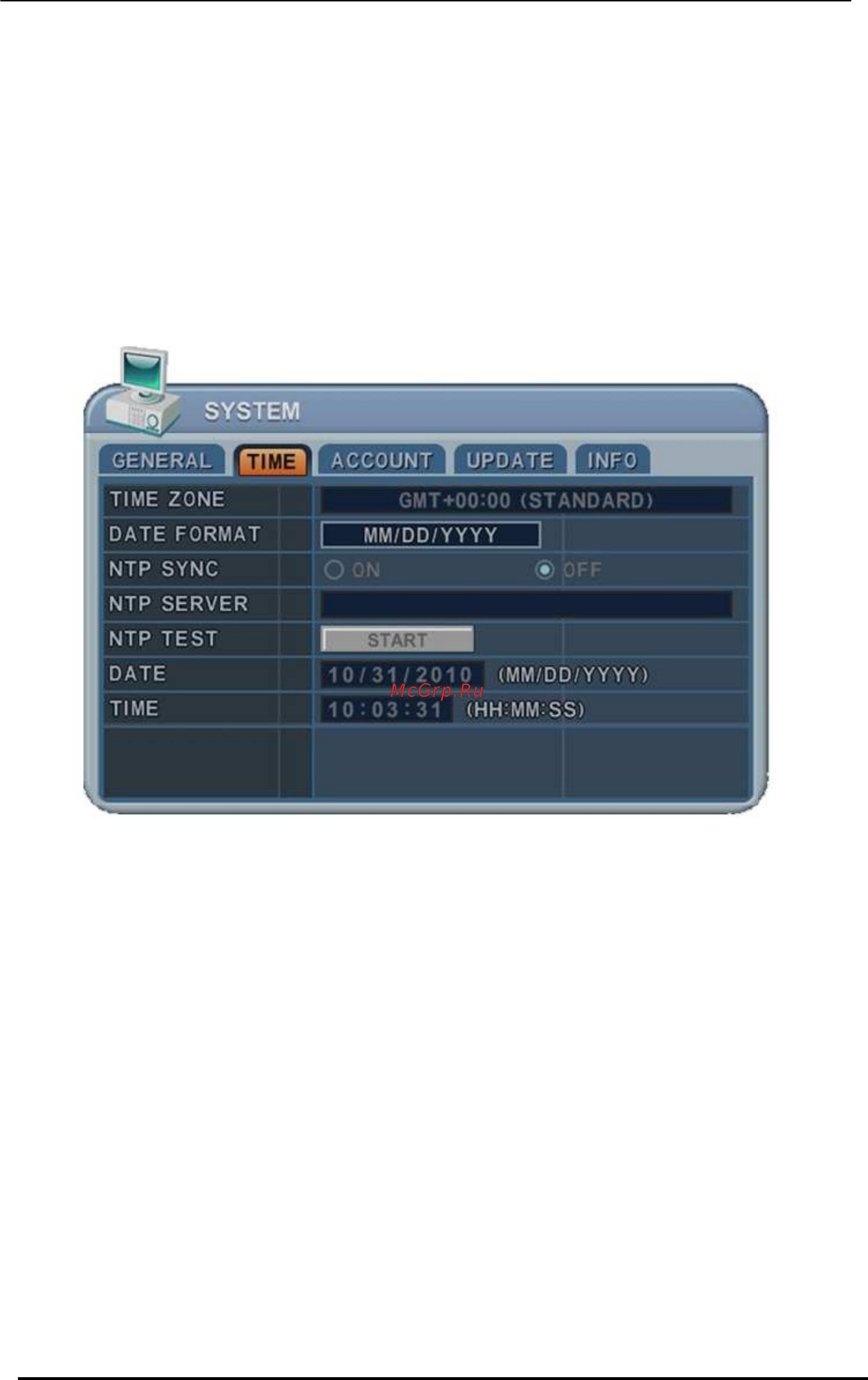 Pinetron PDR-XM3116 Plus [18/86] Установка времени даты