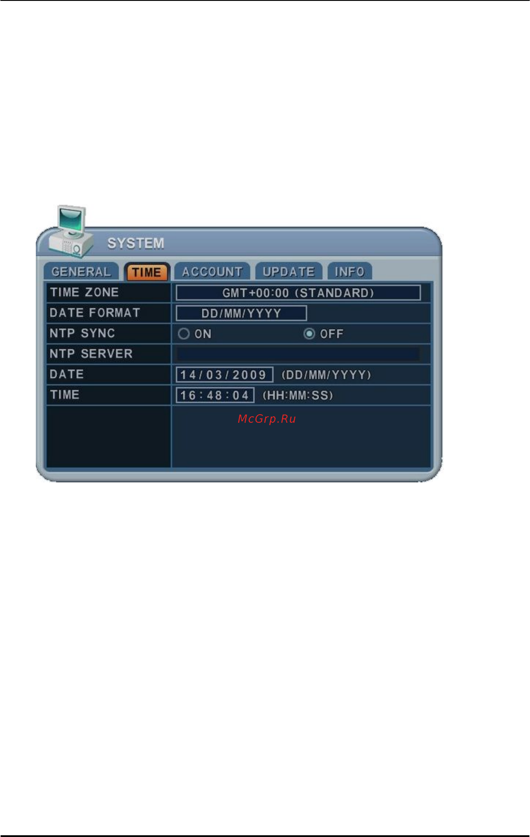Pinetron PDR-M7000 [23/89] Установка времени даты