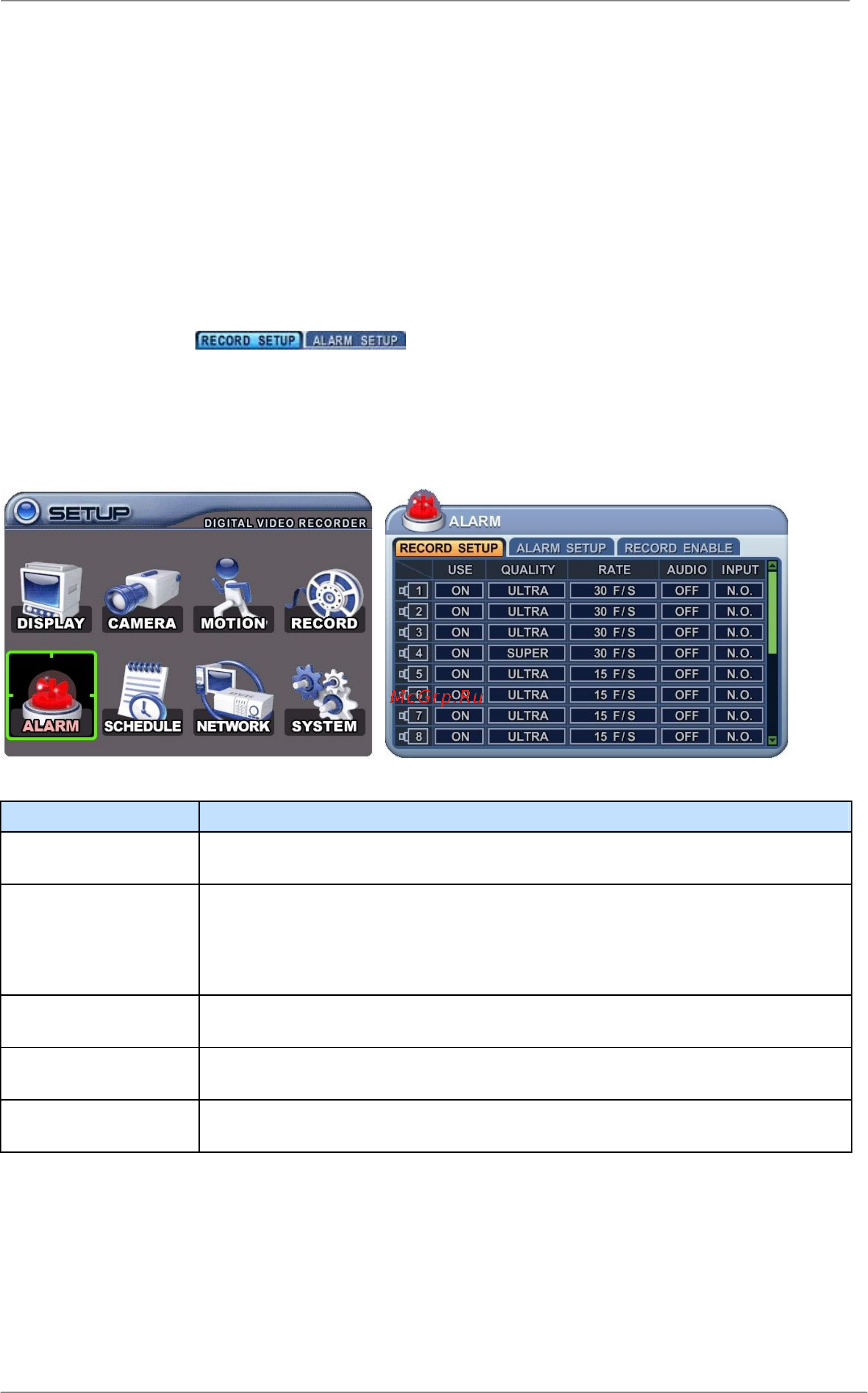 Pinetron PDR-S2000 [32/95] Запись по тревоге