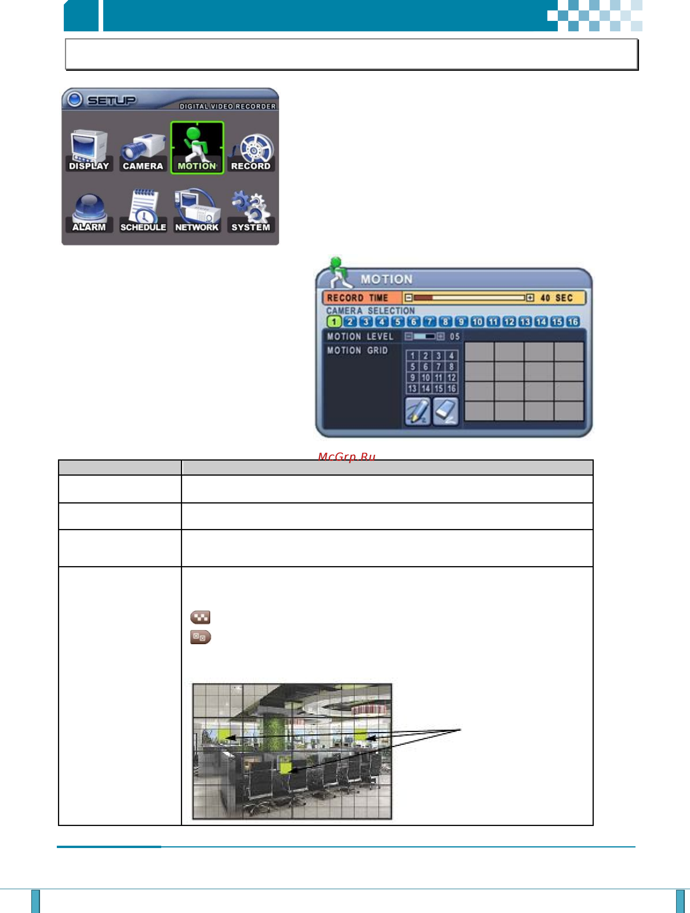 Pinetron PDR-XM3000 [30/92] Запись по сигналу детектора движения motion recording