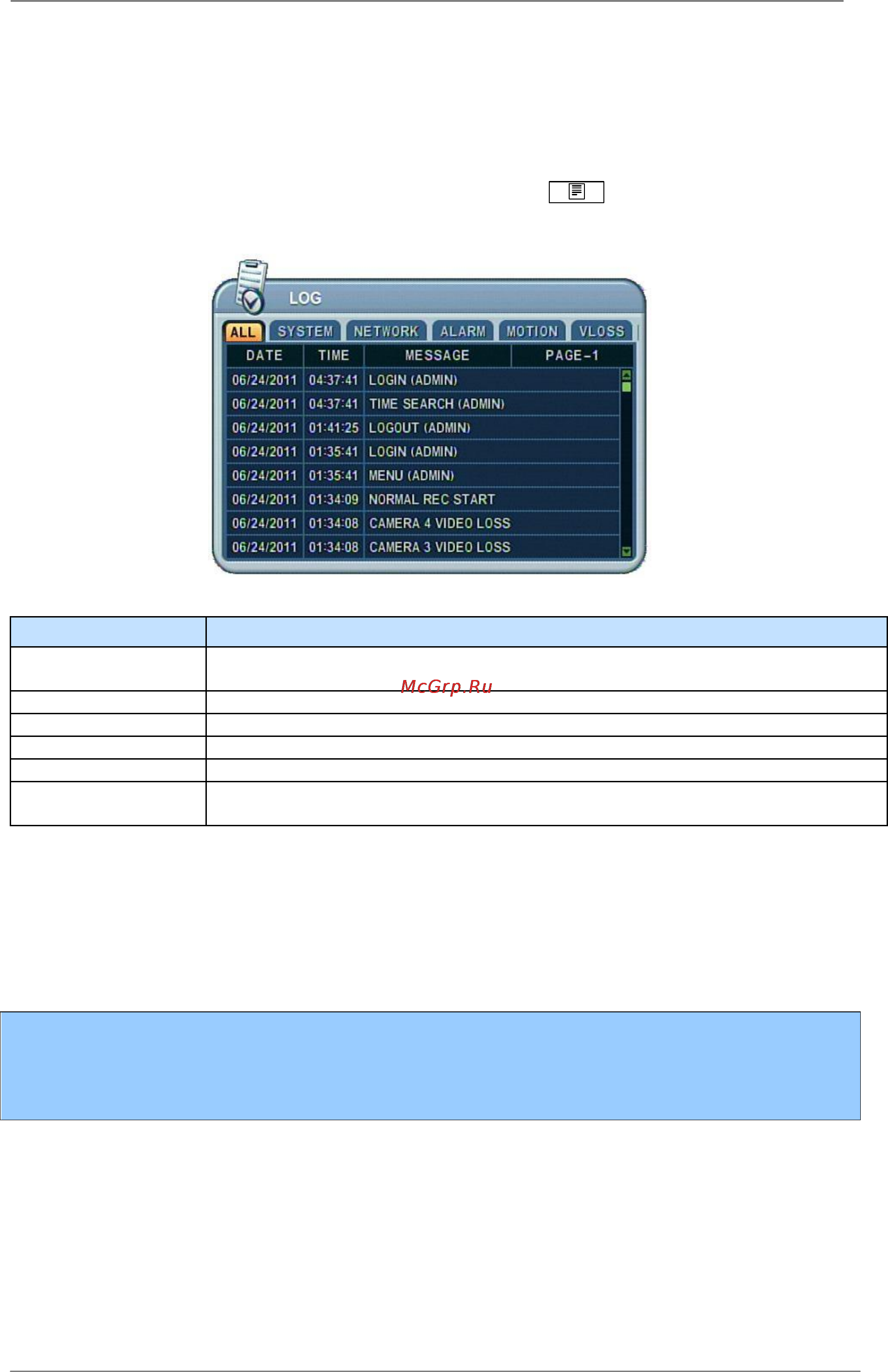 Pinetron PMR-C4000 [55/63] Поиск в журнале событий поиск по сигналу датчика тревоги детектора движения