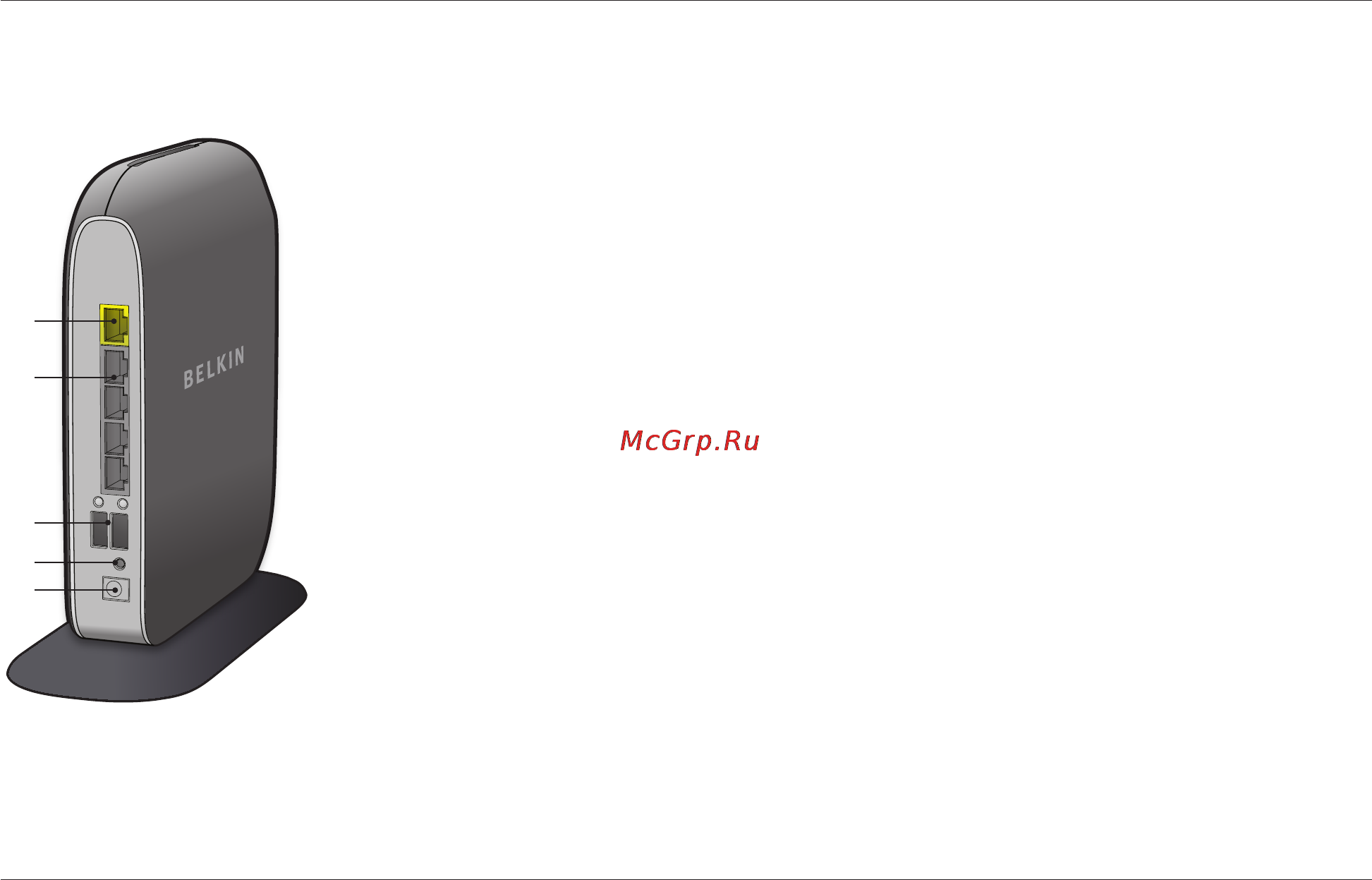 Belkin F7D4301ru [20/40] Задняя панель