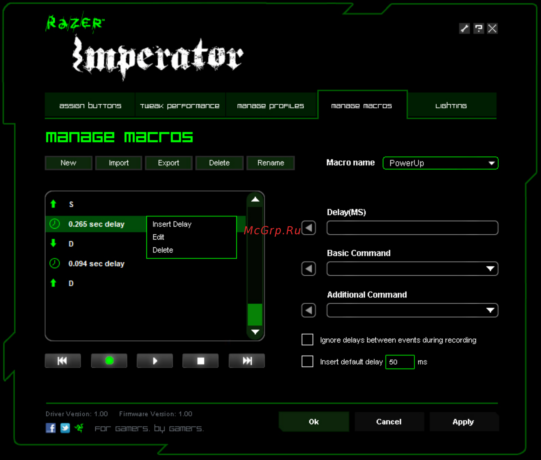 Razer Imperator 2012 (RZ01-00350200-R3G1) Инструкция по эксплуатации онлайн [10/16] 54385