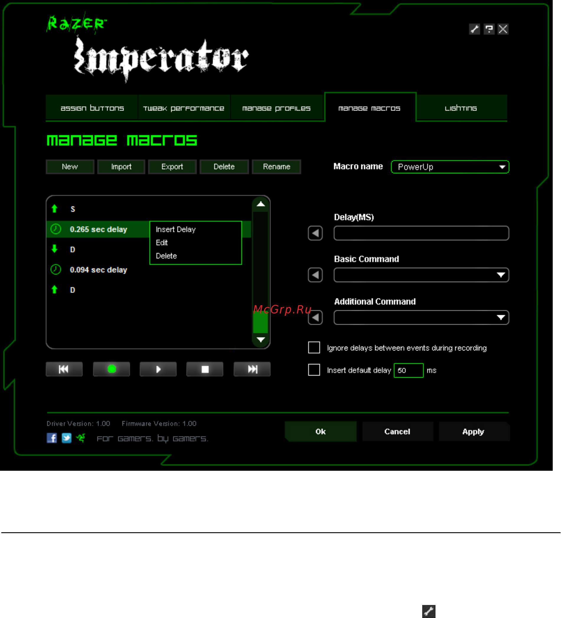 Razer Imperator 2012 (RZ01-00350200-R3G1) Инструкция по эксплуатации онлайн [11/16] 54385