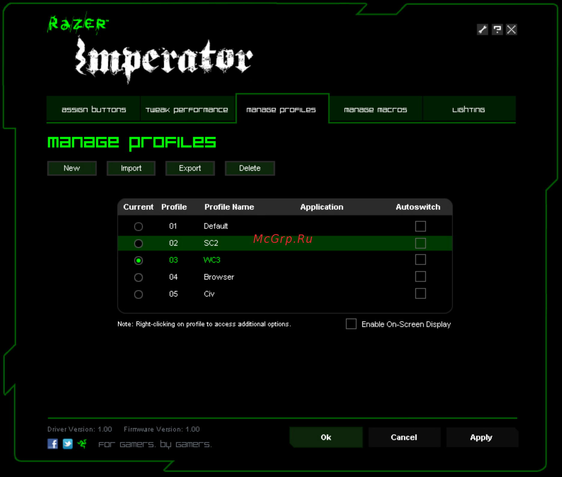 Razer Imperator 2012 (RZ01-00350200-R3G1) Инструкция по эксплуатации онлайн [9/16] 54385