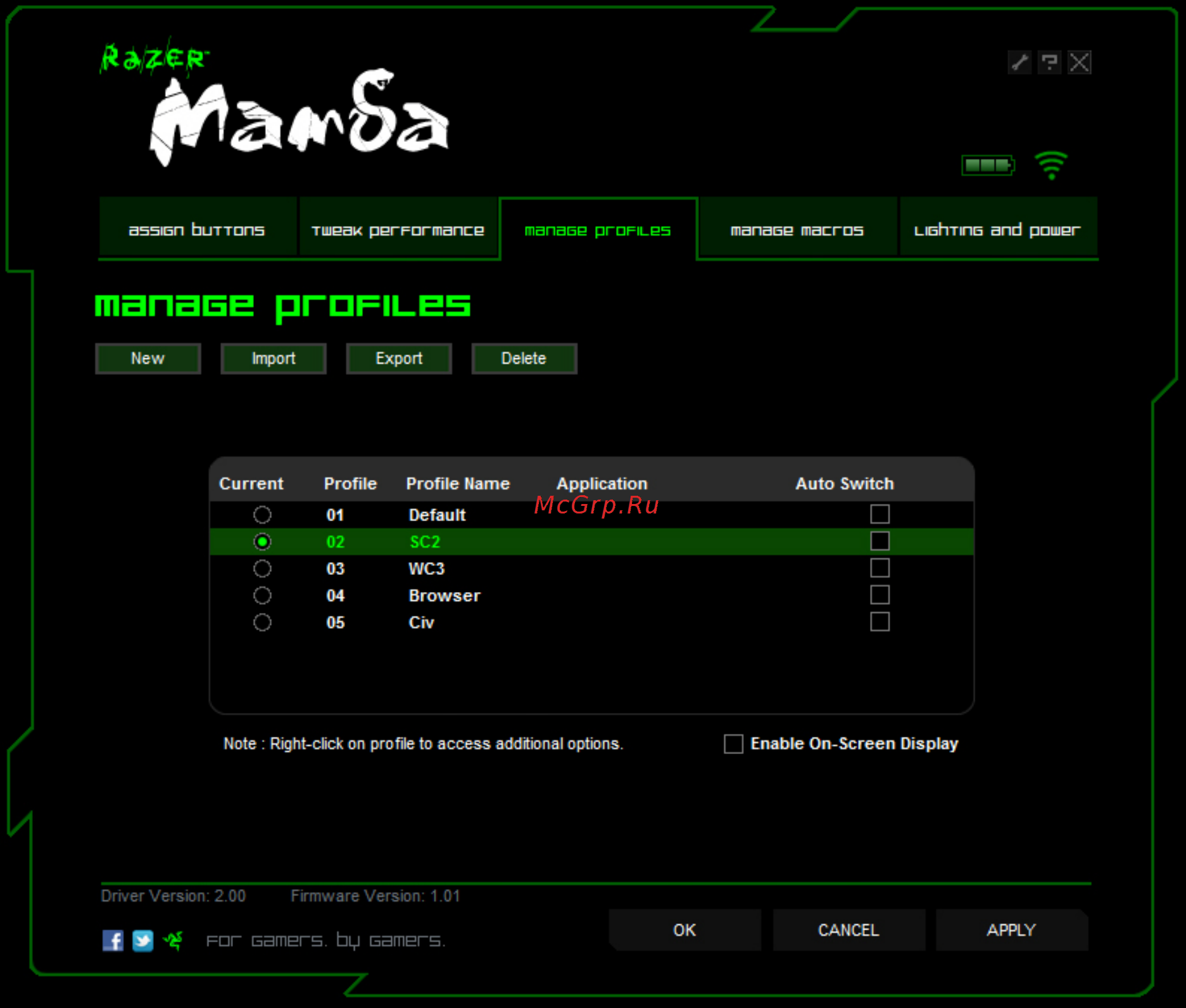 Razer Mamba 2012 (RZ01-00120400-R3G1) Инструкция по эксплуатации онлайн [13/21] 54390