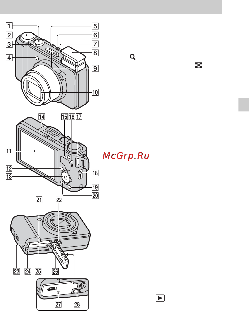 Sony DSC-HX9VB Black [69/96] Визначення частин