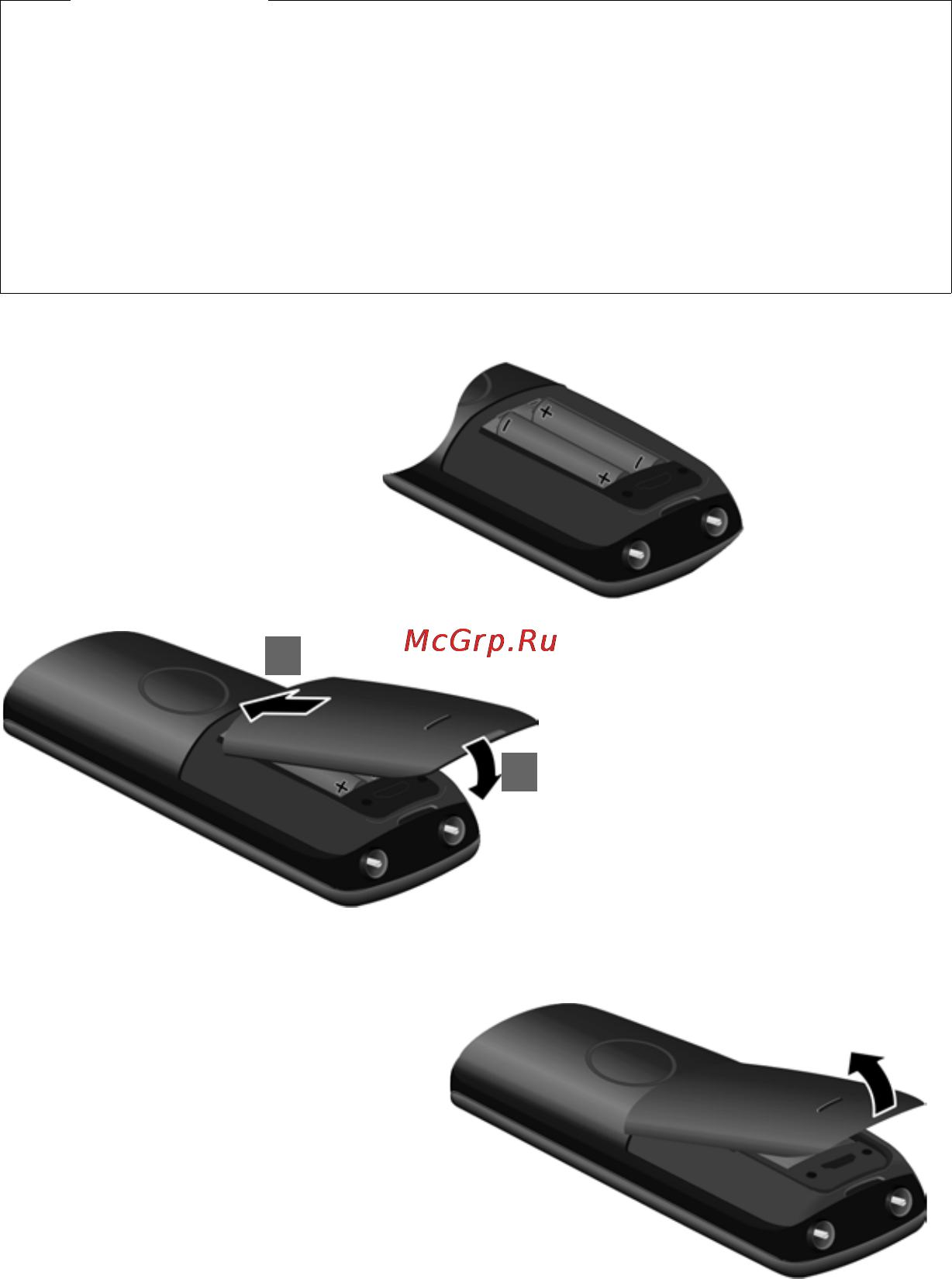 Gigaset C595IP [15/257] Установка аккумуляторов и крышки отсека для аккумуляторов