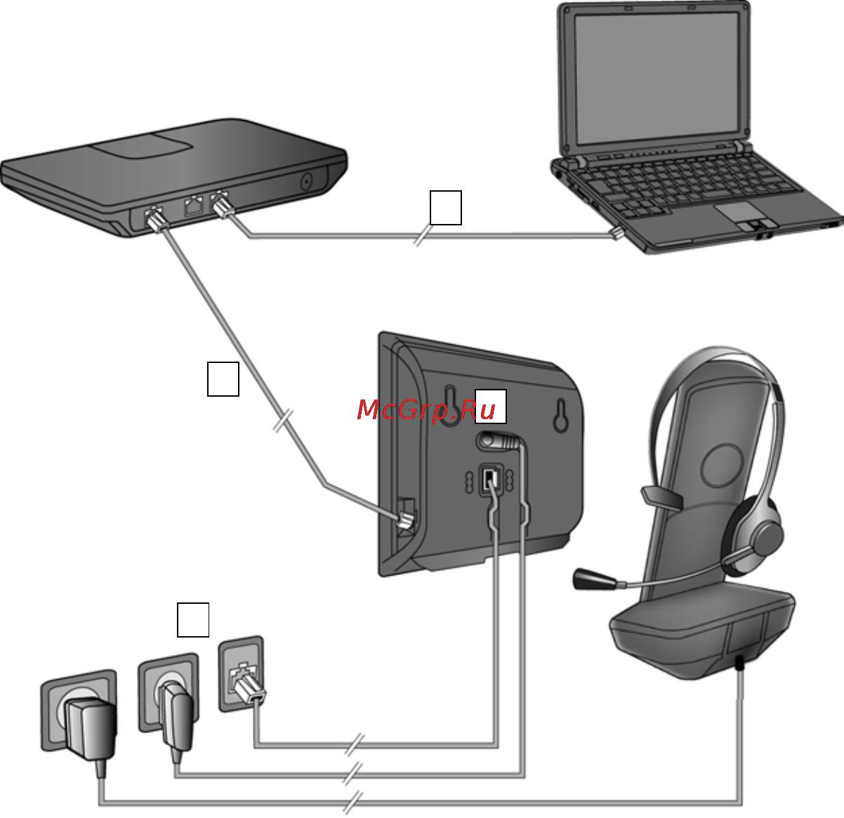 Gigaset C590IP [19/257] Подключение базового блока