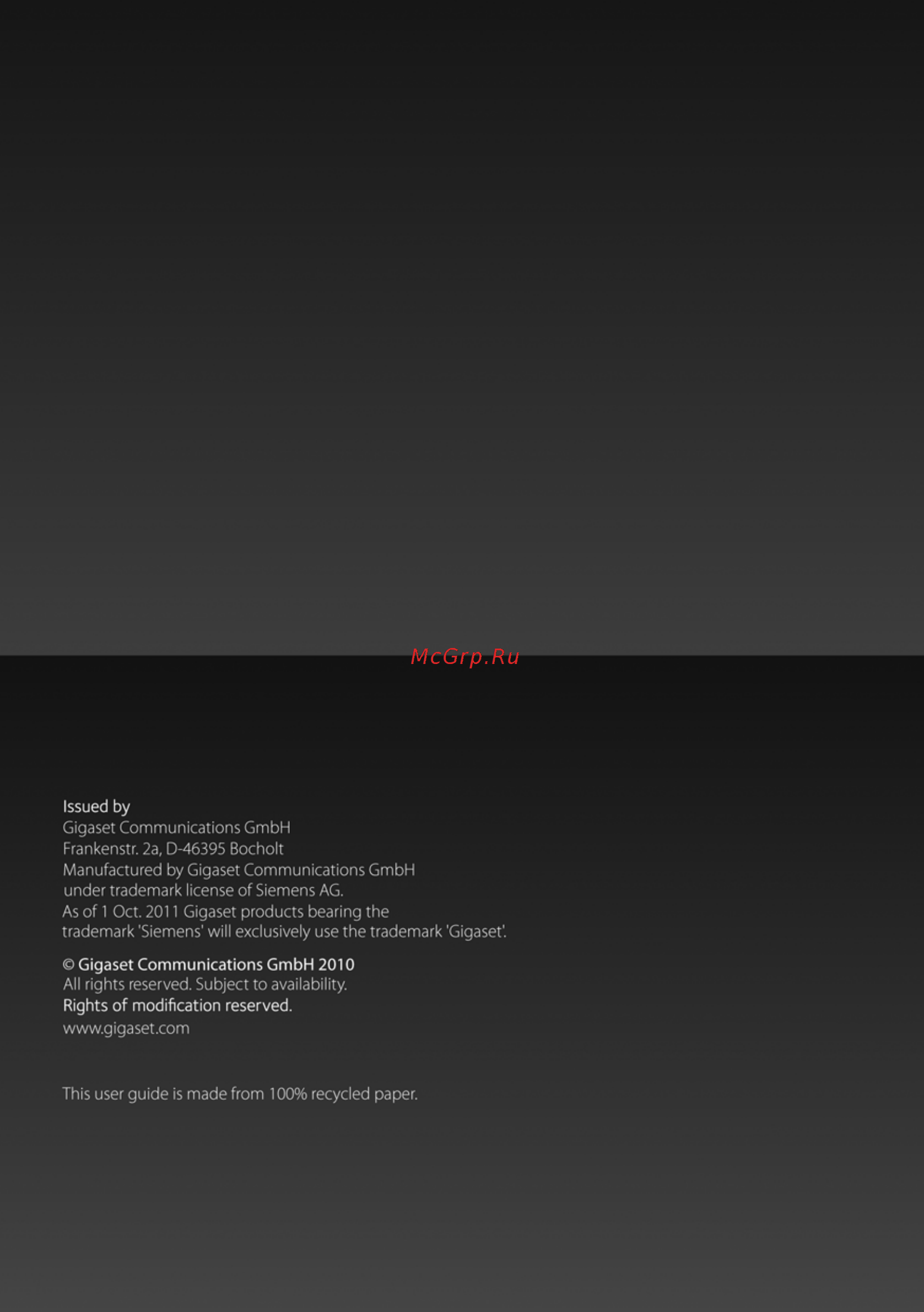 Gigaset C595 IP Инструкция по эксплуатации онлайн [257/257] 54592