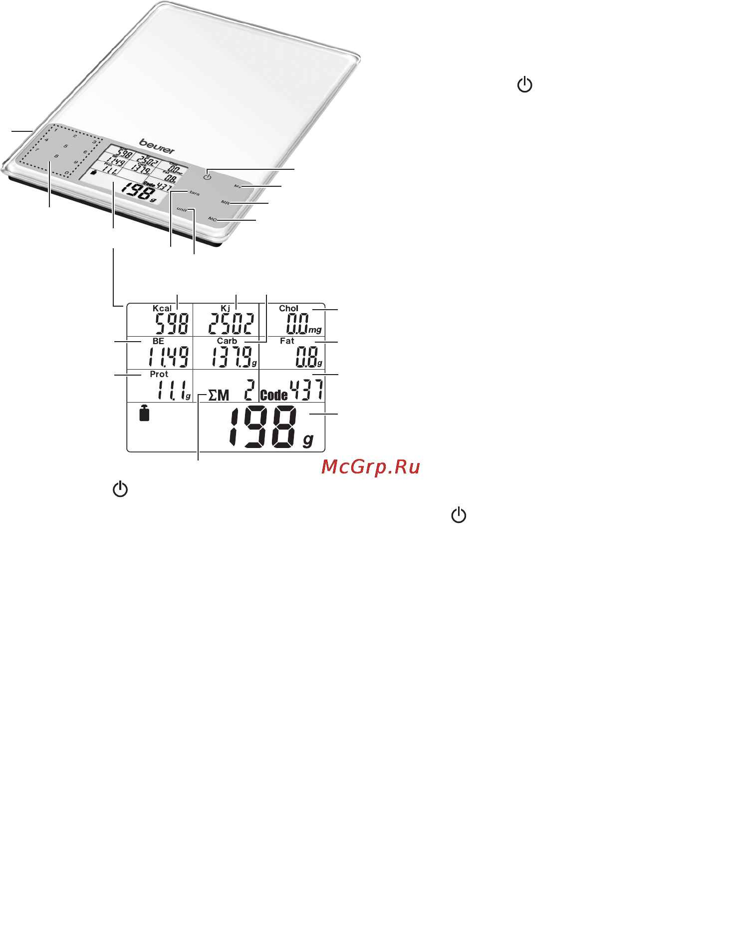 Beurer DS 61 [15/104] Instrument description