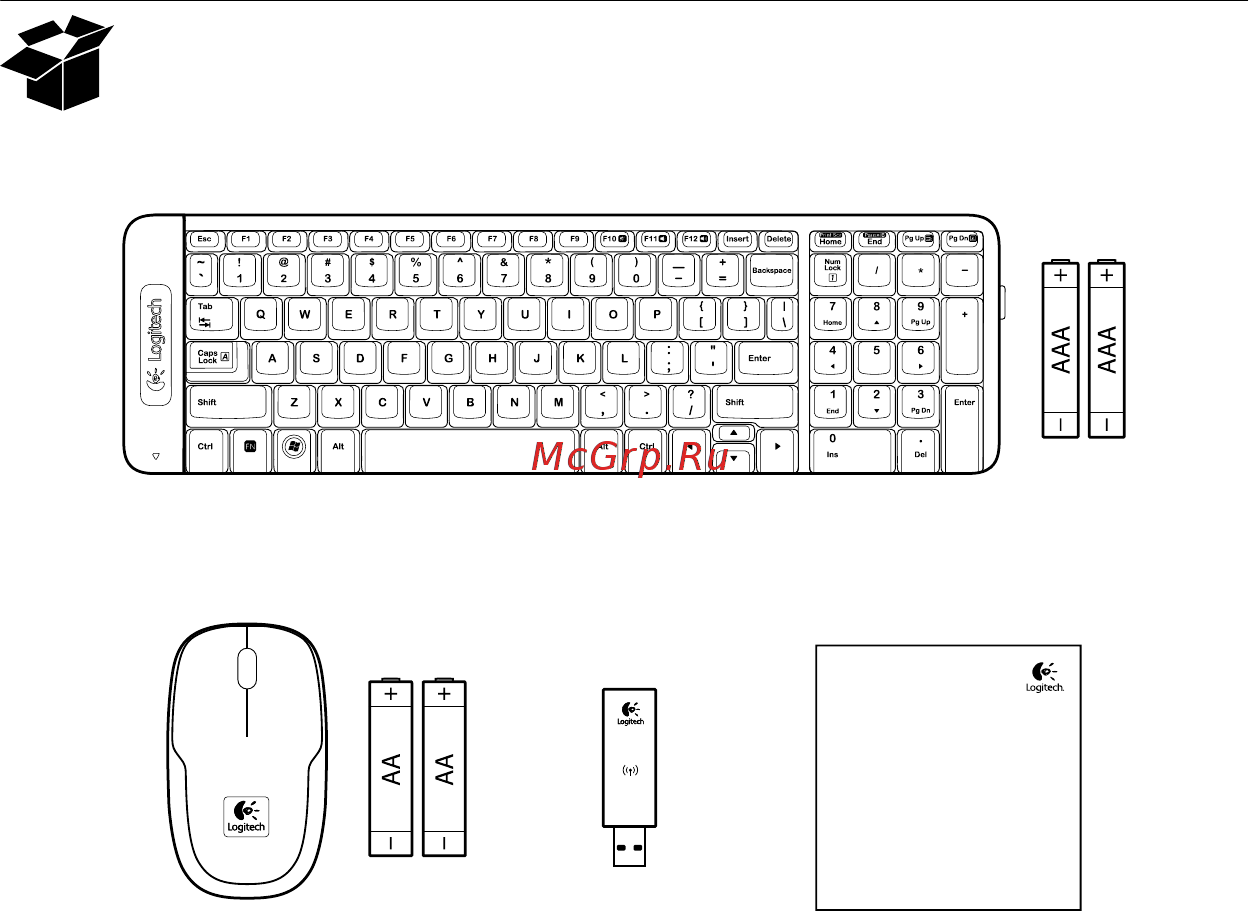 Logitech Wireless Combo MK220 Black (920-003169) [2/6] Logitech wireless combo mk220