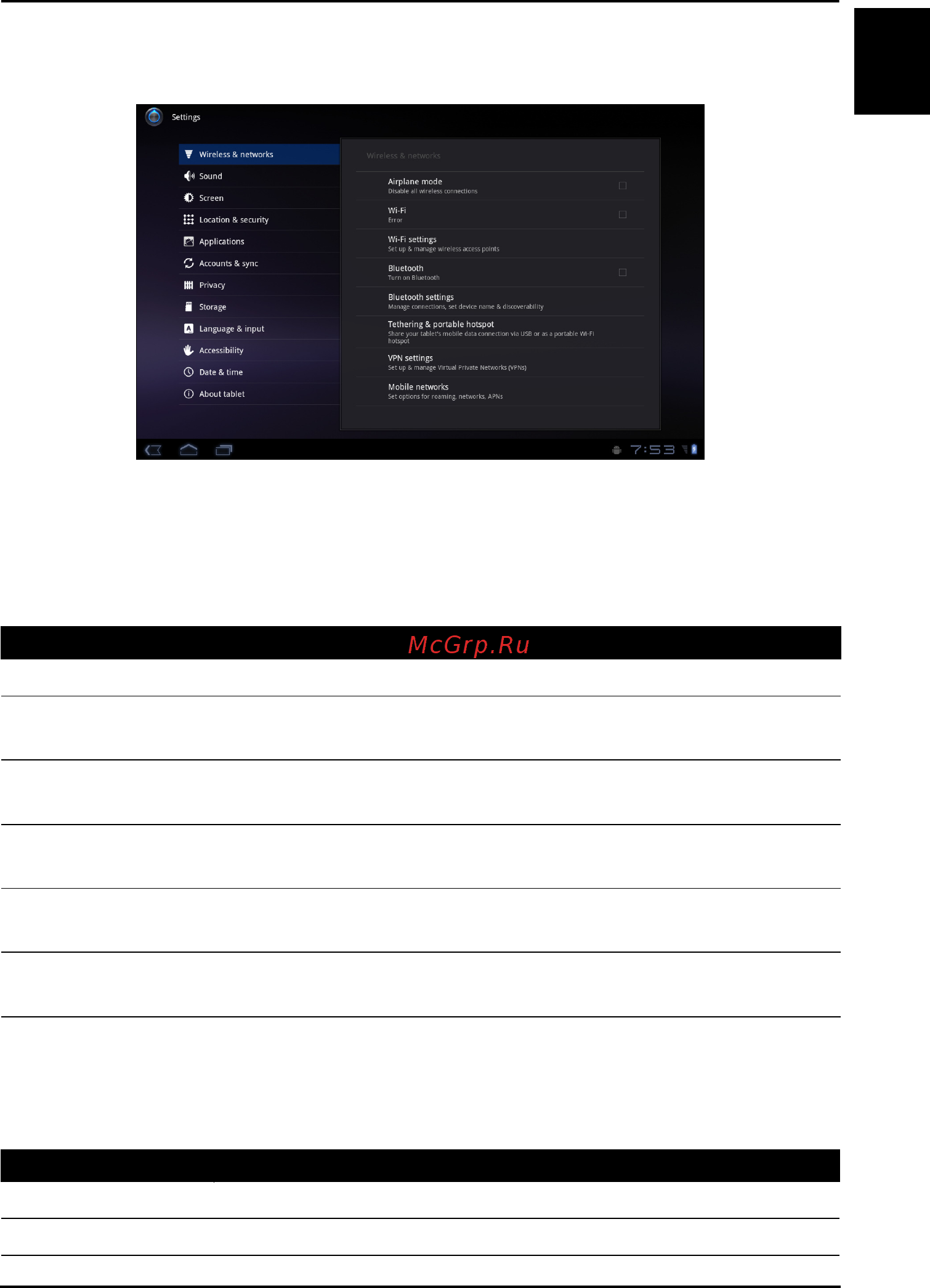Acer A501 XE.H7KEN.022 [61/90] Экран