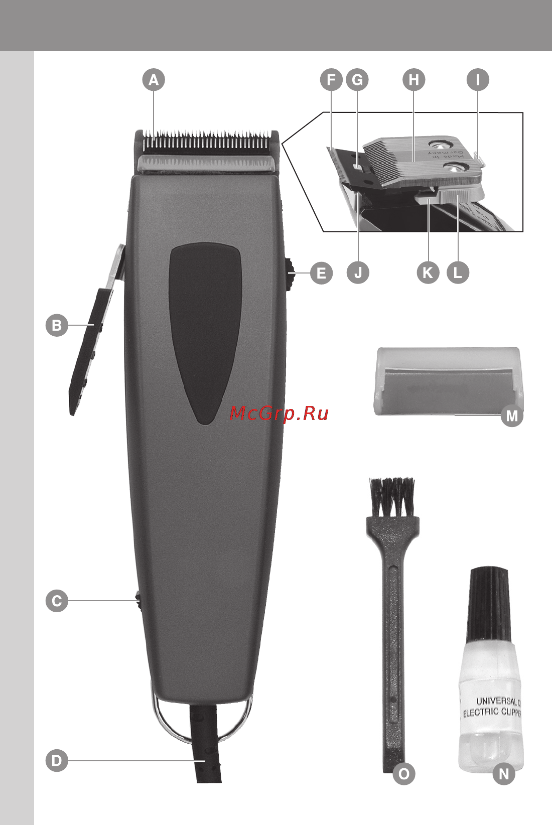 Moser PRIMAT ADJUSTABLE Инструкция по эксплуатации онлайн [3/72] 54722