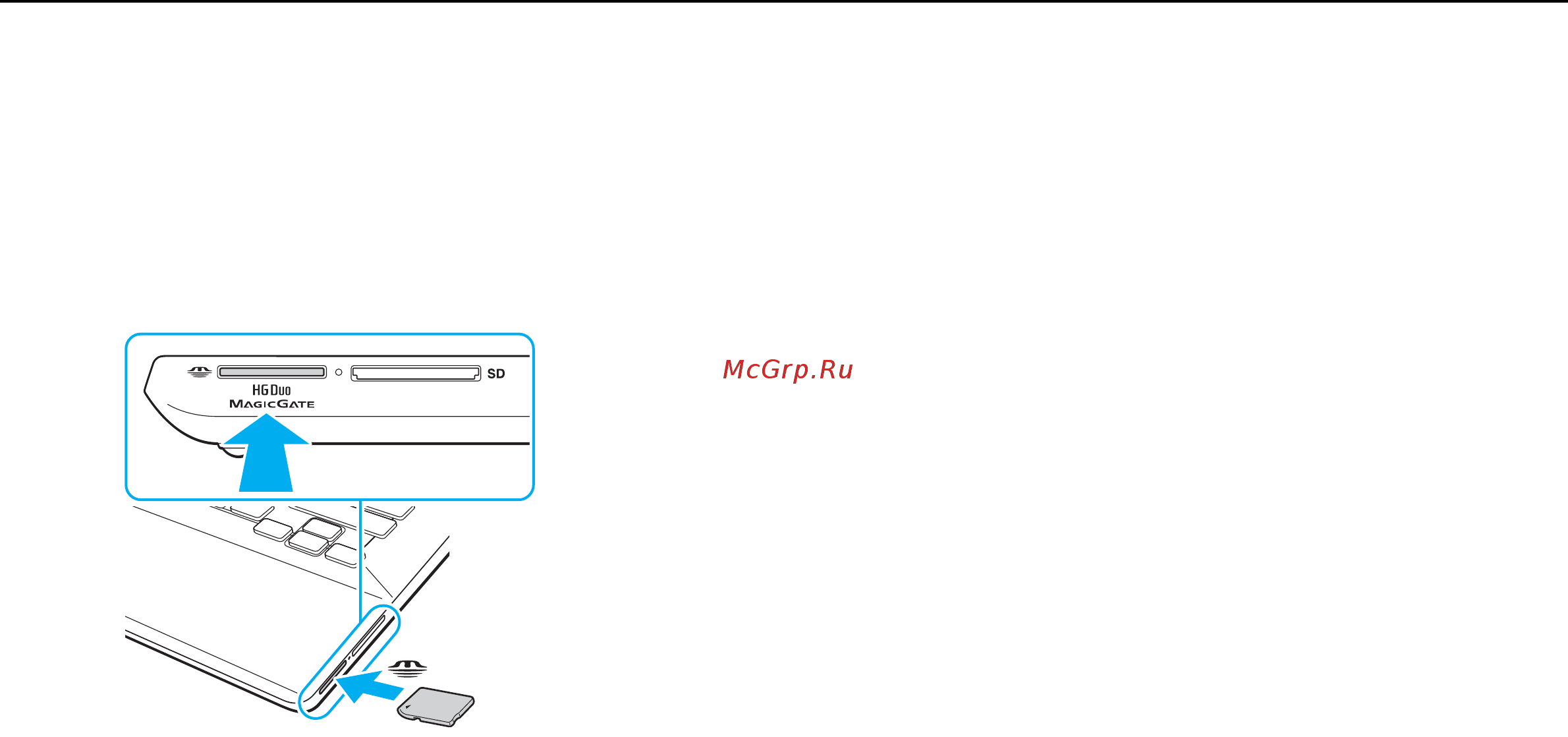 Sony VAIO VPCSA3J1E [57/207] Введение и извлечение карты памяти memory stick