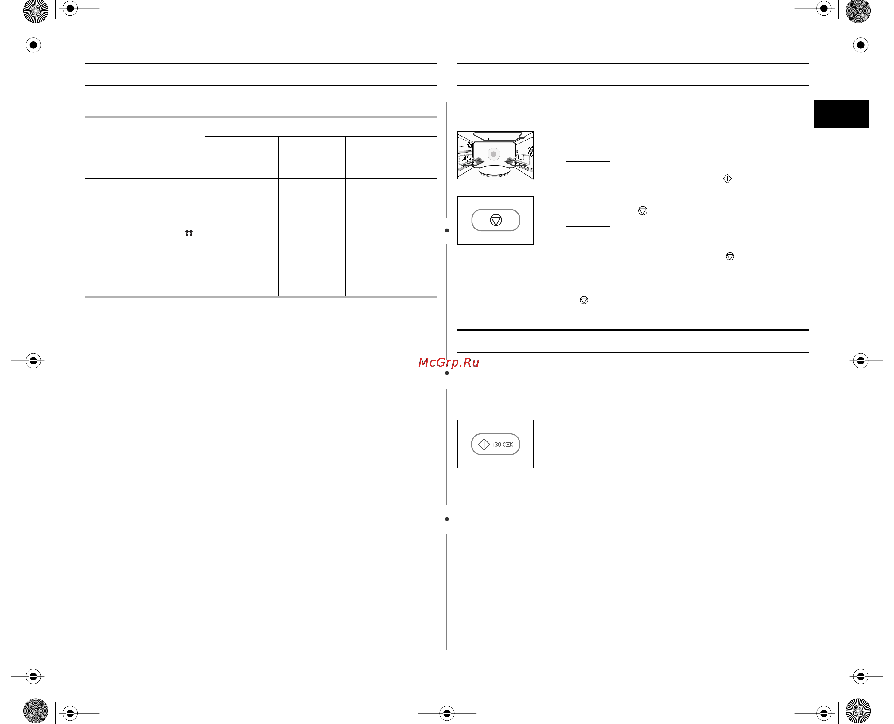Samsung PG113R [9/36] Уровни мощности остановка приготовления пищи