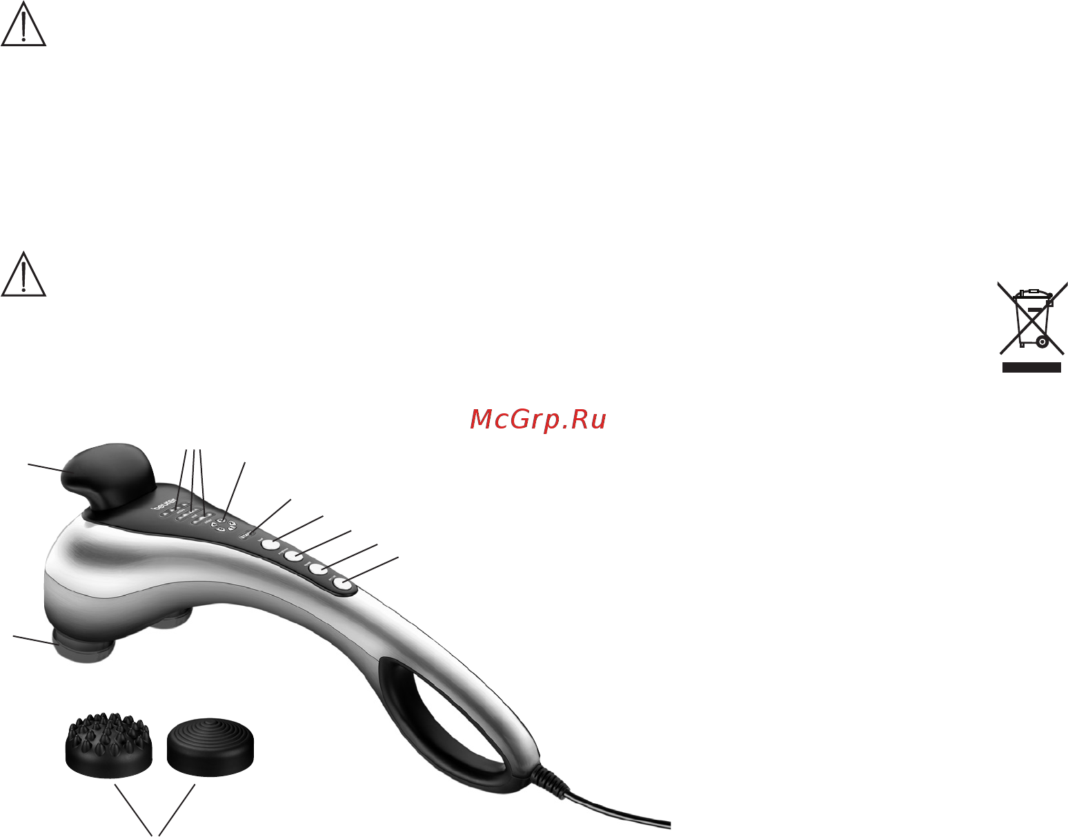 Beurer MG100 [9/52] Appliance description