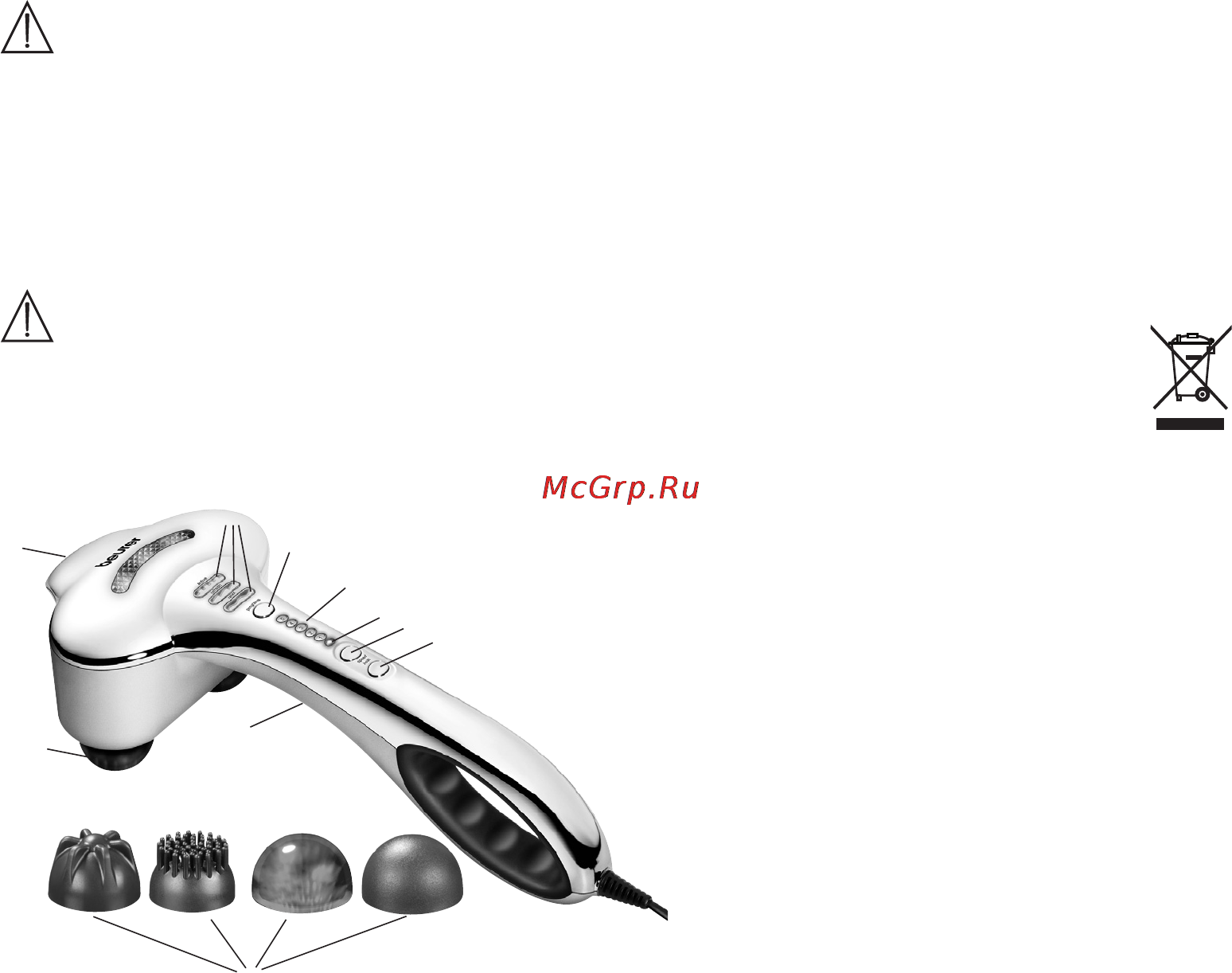 Beurer MG90 [9/48] Appliance description