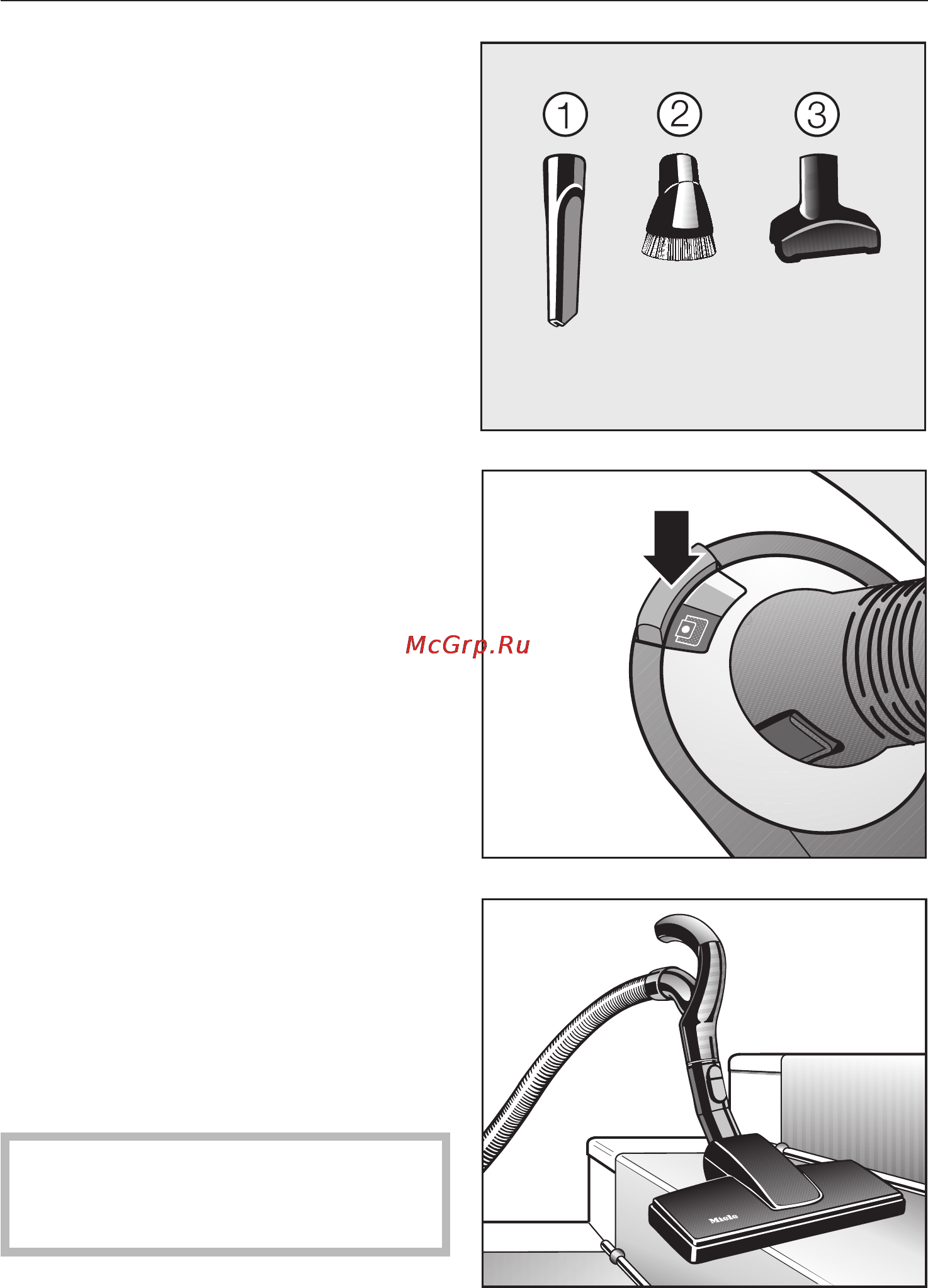 Miele S5381 Metal [13/40] Извлечение принадлежнос тей