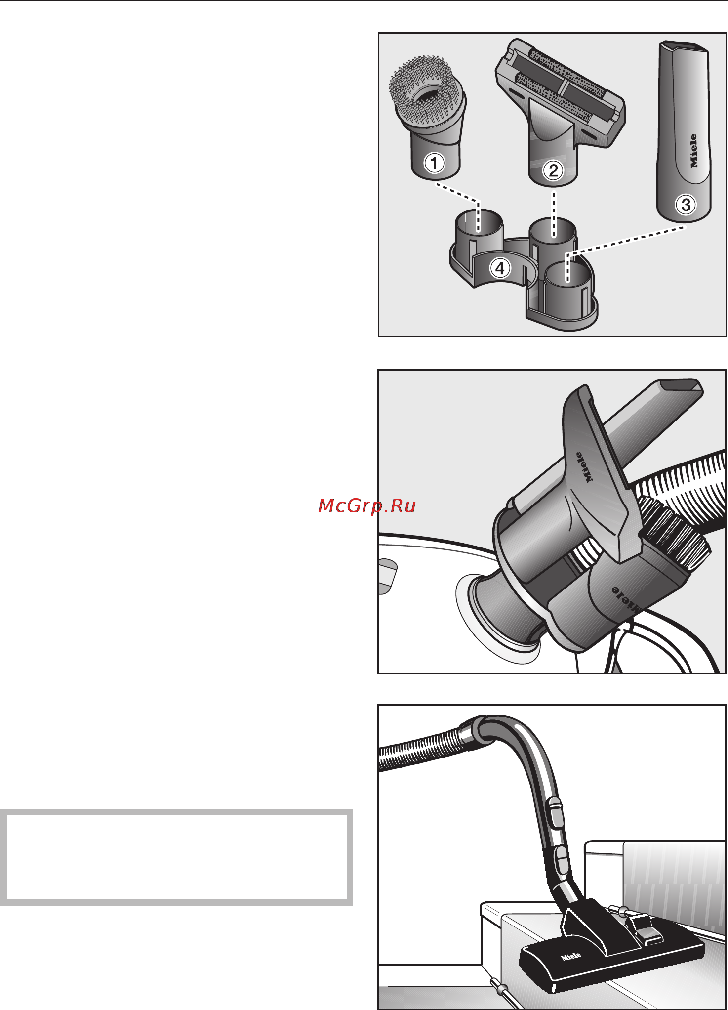 Miele S6 Cat&Dog [12/36] Использование принадлежностей