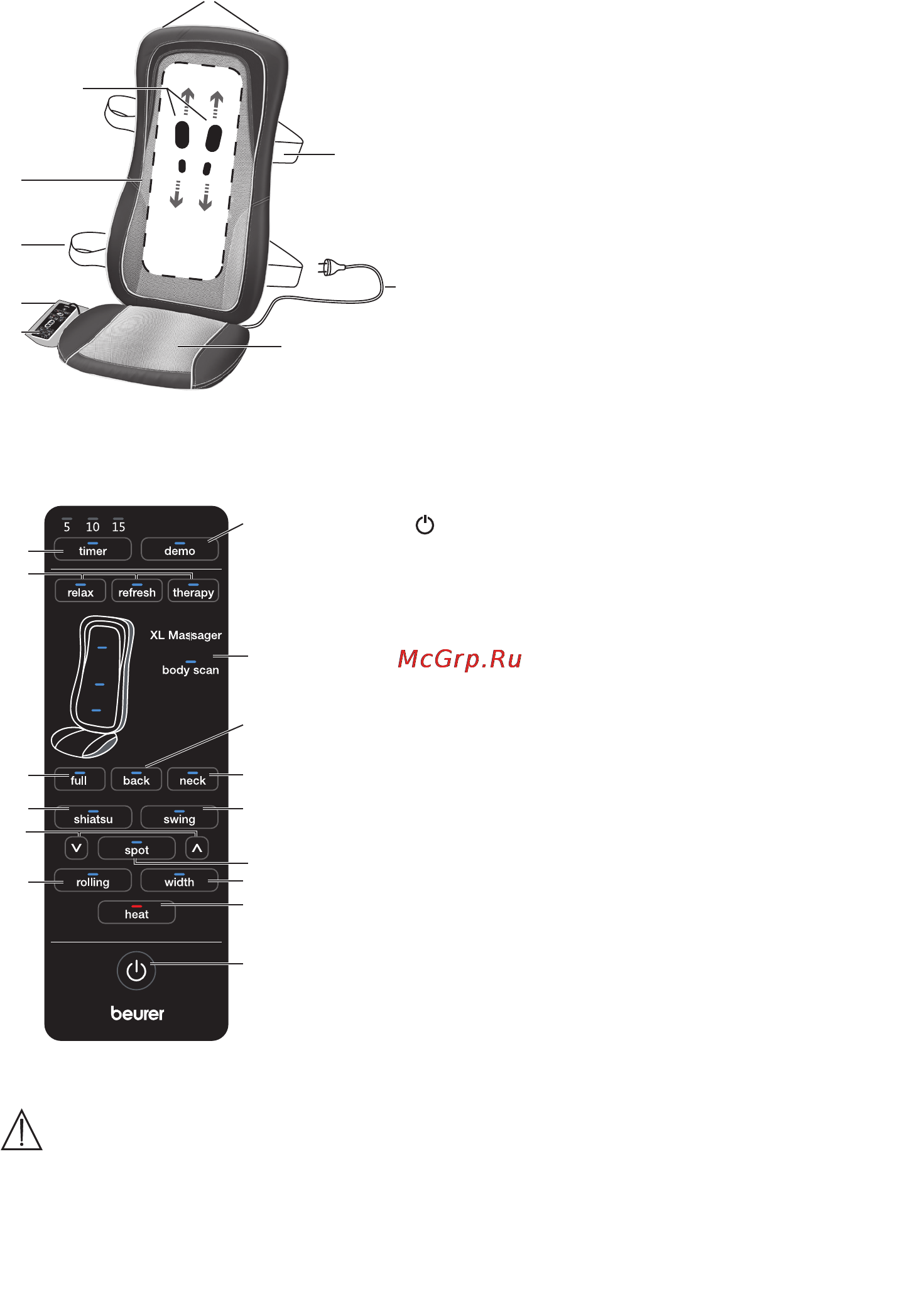 Beurer MG300 [12/60] Appliance description