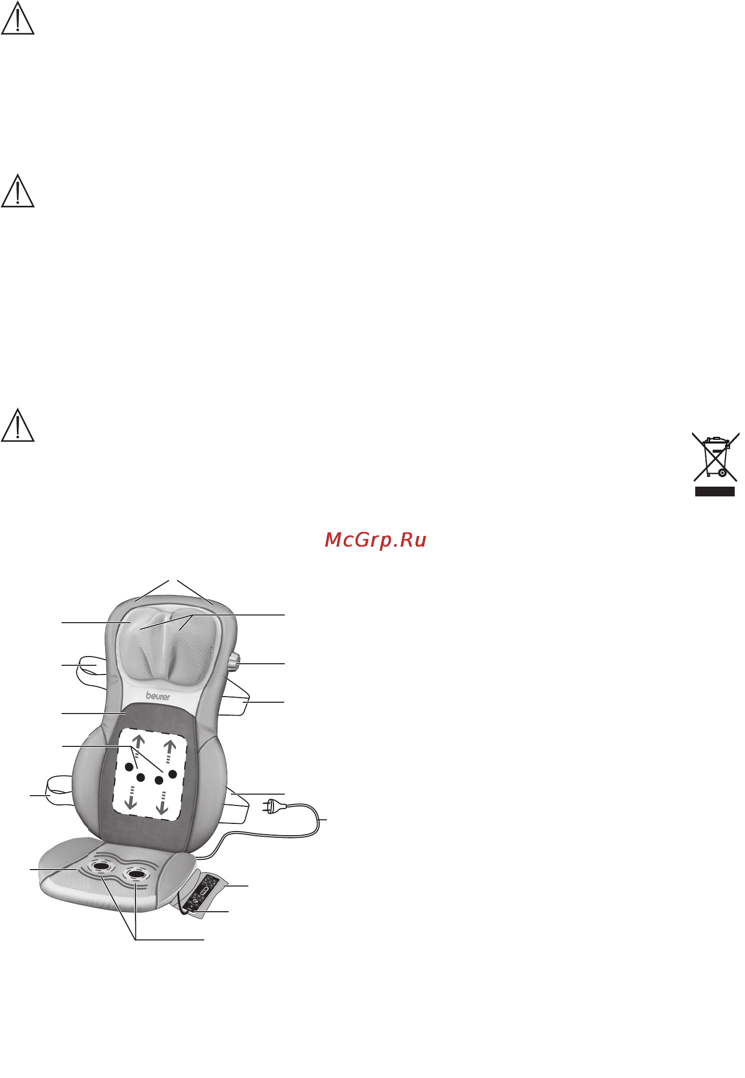 Beurer MG 290 [11/56] Appliance description
