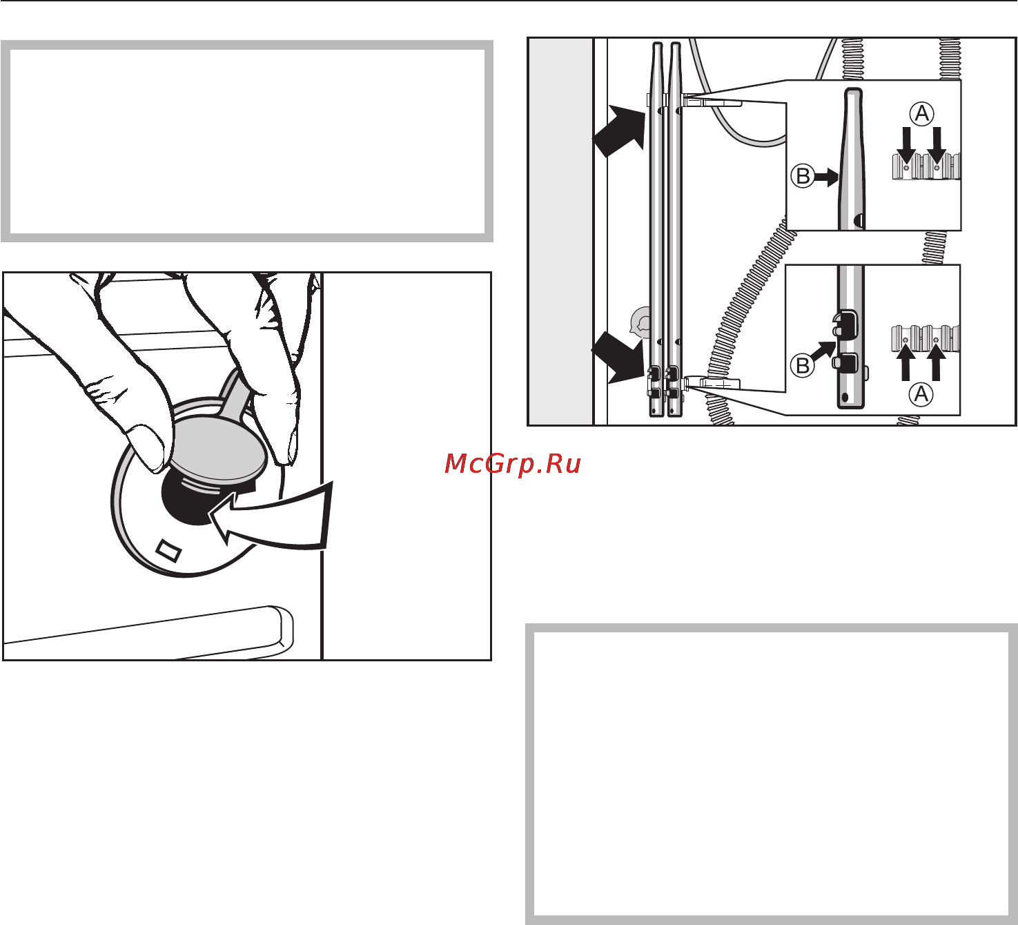Miele W3240 White [47/68] Óñòàíîâêà òðàíñïîðòèðîâî íîãî êðåïëåíèÿ 47